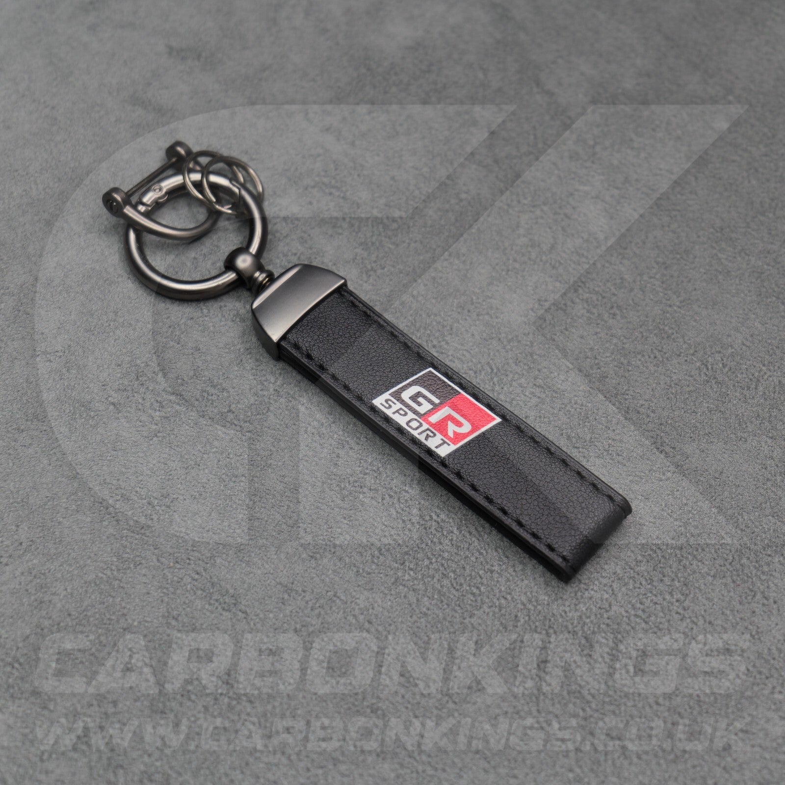 Toyota GR Gazoo Racing Sport Leather Key Ring Yaris GT86 Premium Stitched