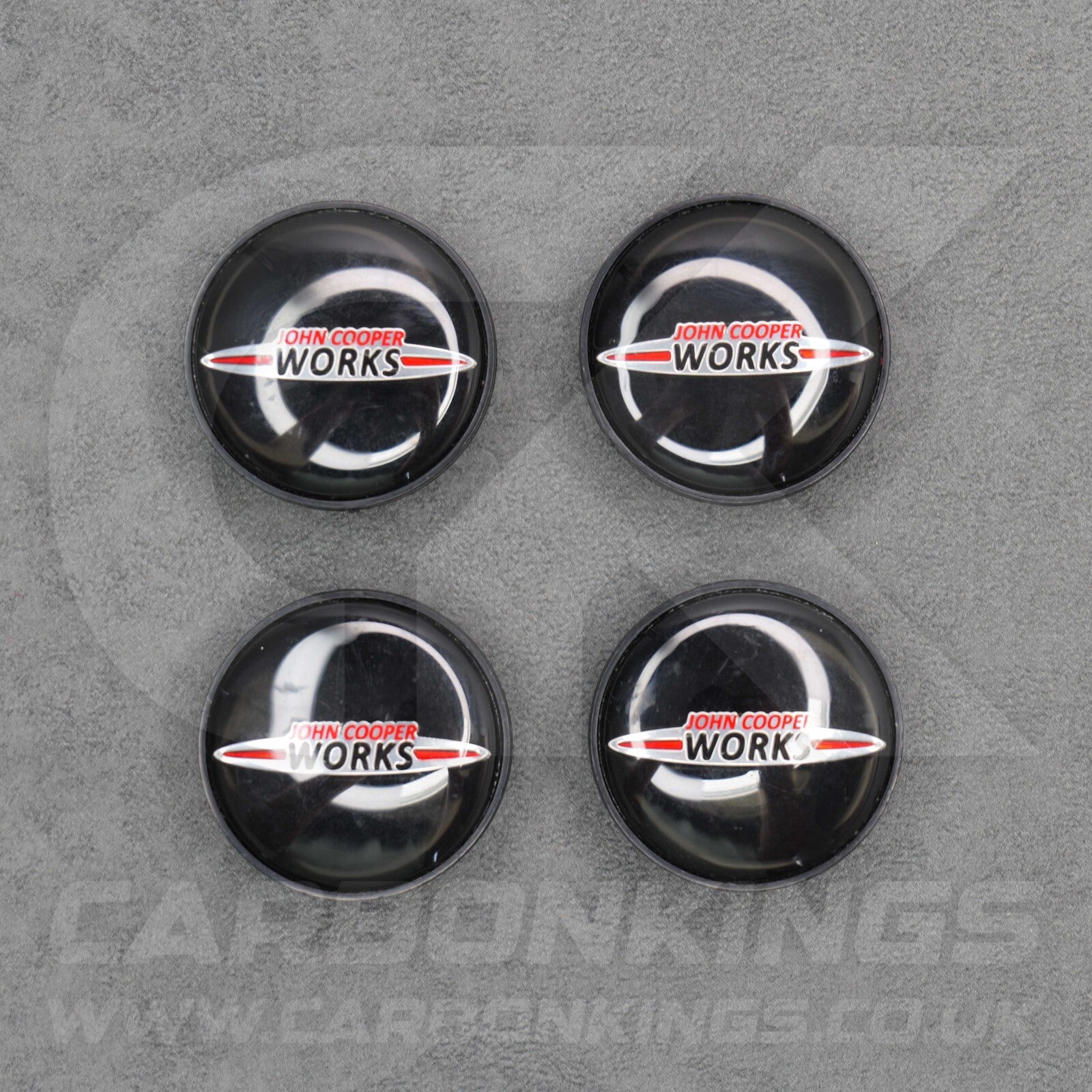 4 x Mini Cooper JCW Wheel Centre Caps 54mm R50 R55 R56 R57 R58 R60 R61 +