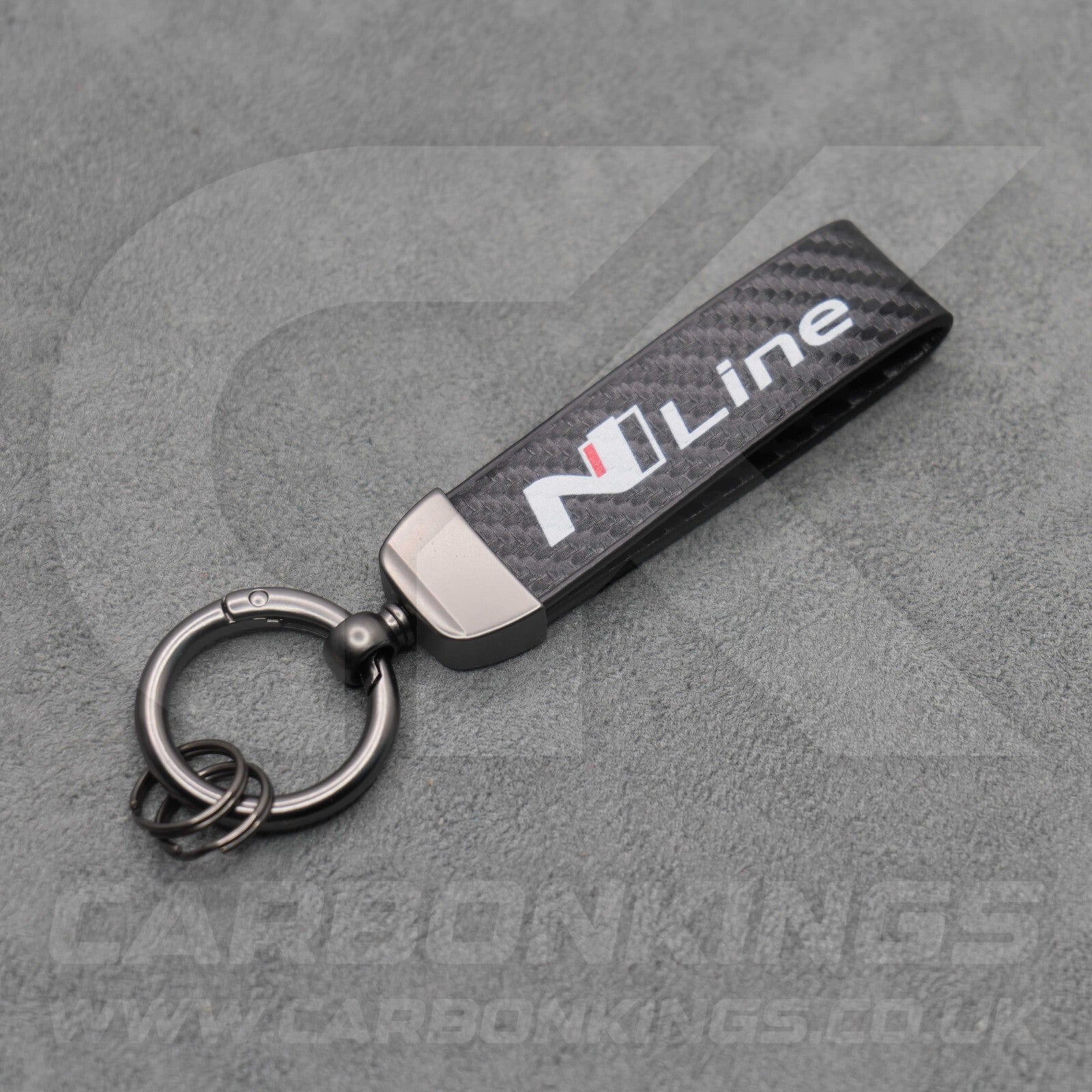 Hyundai N Line Carbon Fibre Premium Car Key Chain Ioniq 5 6 9 Kona i10 i20 i30