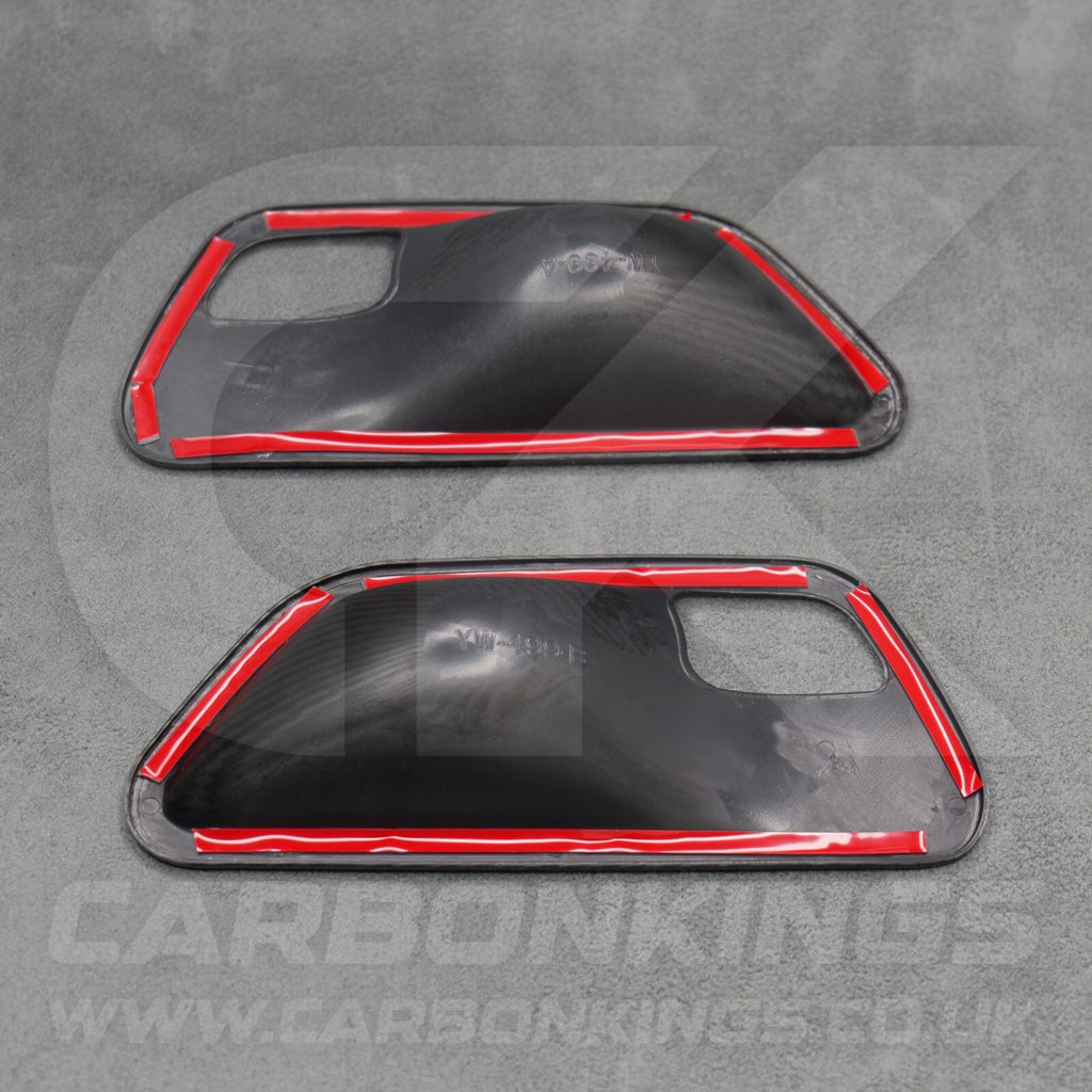 Carbon Fibre Style Interior Door Handle Trims BMW F80 M3 F82 M4 F83 F30 F32 3 4