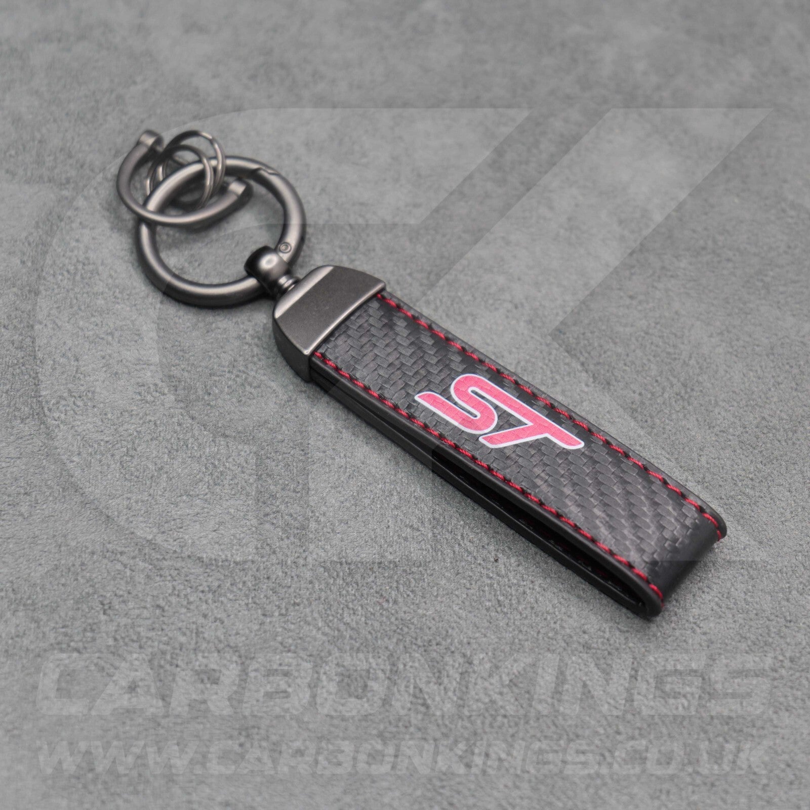 Ford ST Carbon Fibre Car Key Ring Chain Focus Fiesta Puma Premium & Durable