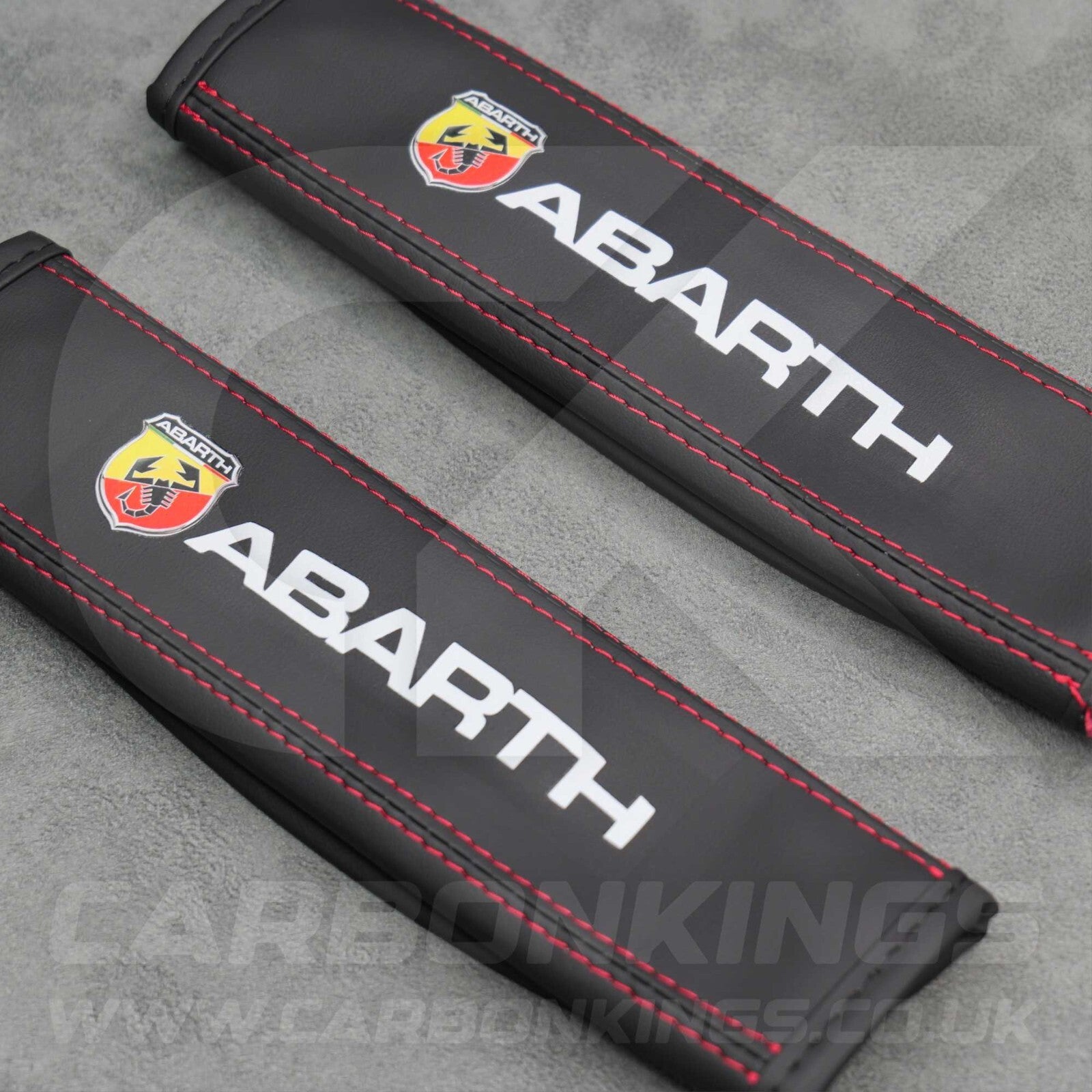 Fiat Abarth Luxury Leather Seatbelt Shoulder Cover Pad Protector for 124 500 595