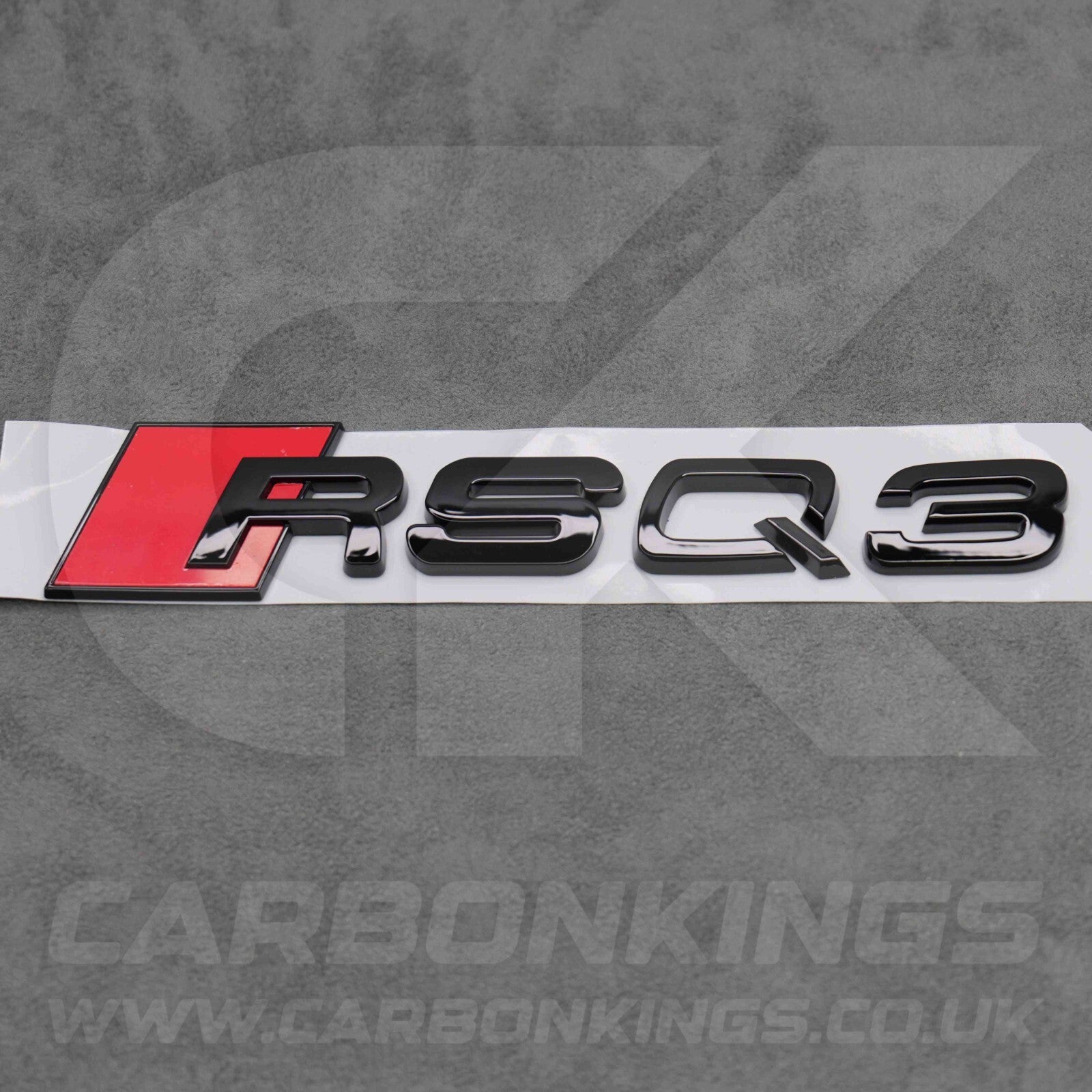 122 x 31mm Audi RSQ3 Gloss Black Boot Rear Badge Letters Logo Emblem S 8U F3