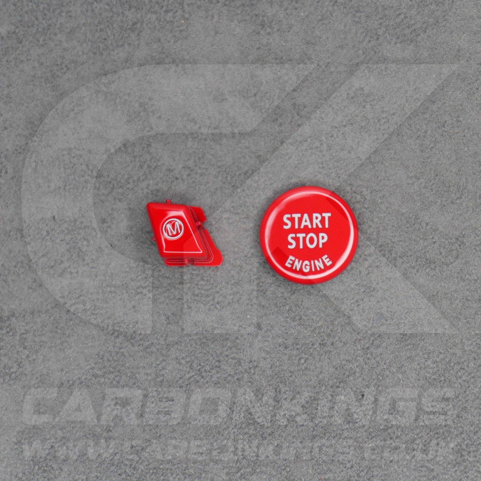 BMW Red M Mode & Start Button Set for Steering Wheel E90 E92 E93 M3 4.0 V8