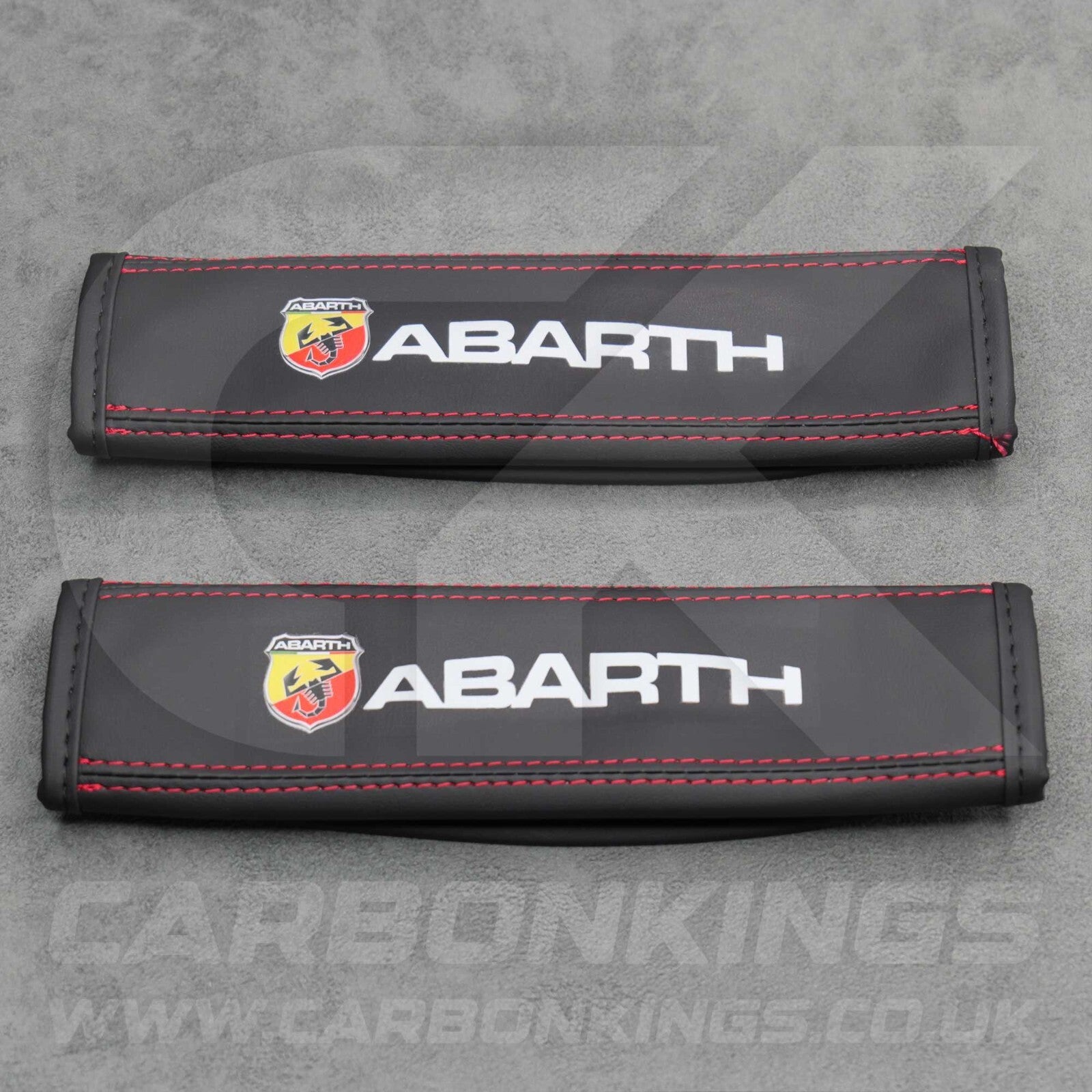 Fiat Abarth Luxury Leather Seatbelt Shoulder Cover Pad Protector for 124 500 595