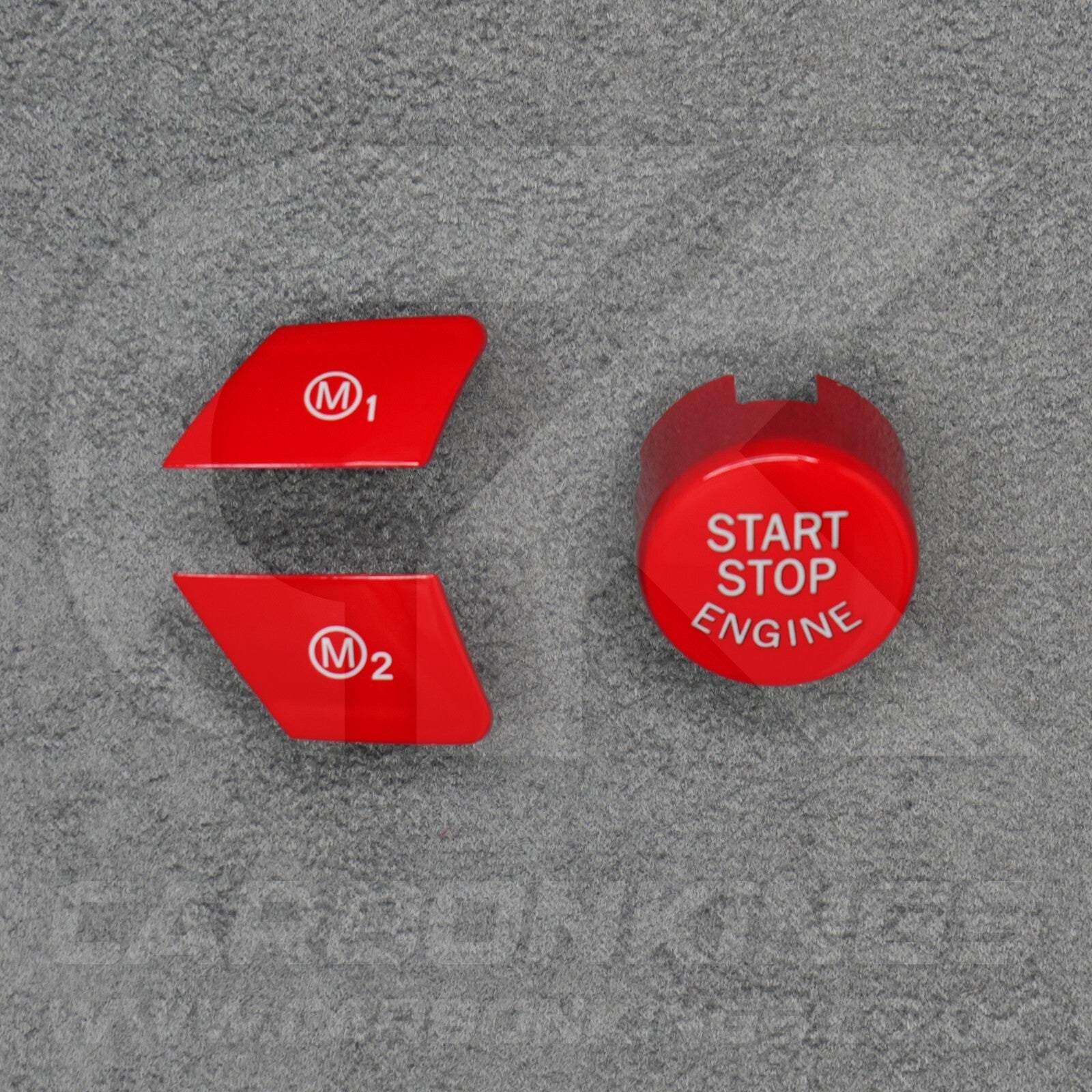 Red M1 M2 & Start Engine Buttons Set for BMW M2 M3 M4 M5 M6 X5M X6M F80 F82 F87