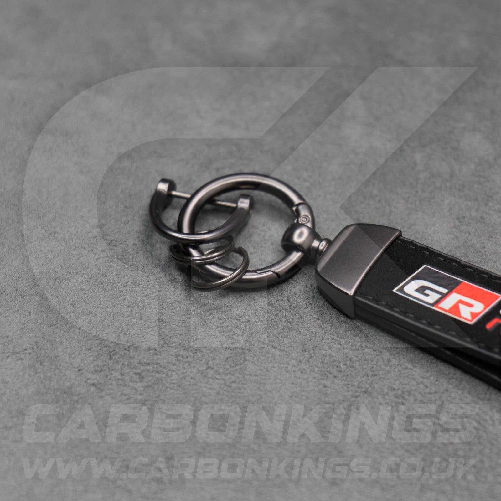 Toyota GR Gazoo Racing Suede Key Ring Chain Yaris Corolla Premium Stitched
