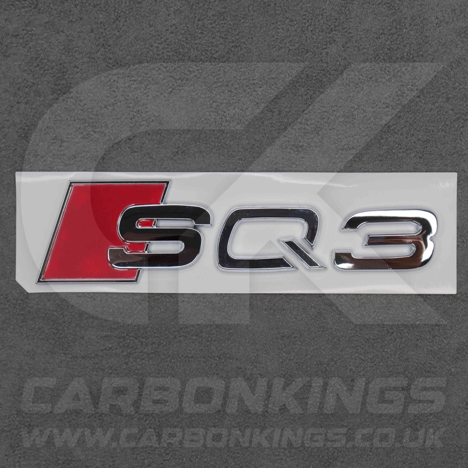 122 x 31mm Audi SQ3 Chrome / Silver Boot Rear Badge Letters Logo Emblem S 8U F3