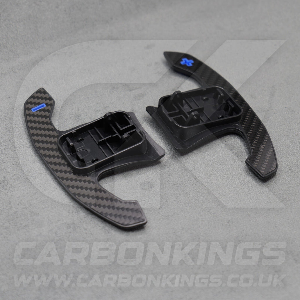 Toyota GR Supra Carbon Fibre & Blue Gear Shifter Paddles J29/DB A90/A9 - 2019 +