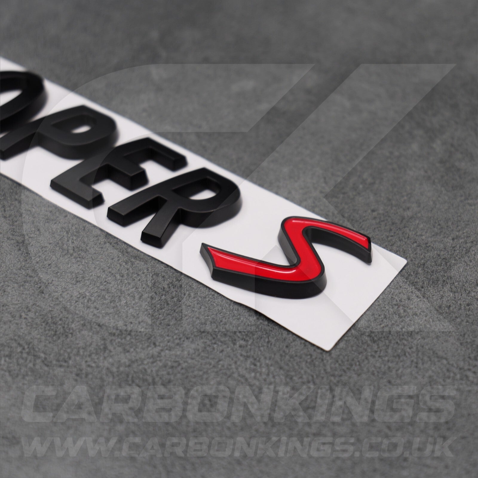 Matte Black Mini Cooper S Boot Badge Letters R53 R56 F56 R55 R52 R57 R58 R59 R60