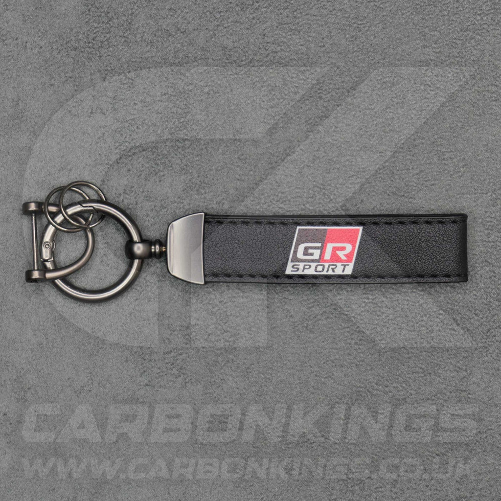 Toyota GR Gazoo Racing Sport Leather Key Ring Yaris GT86 Premium Stitched