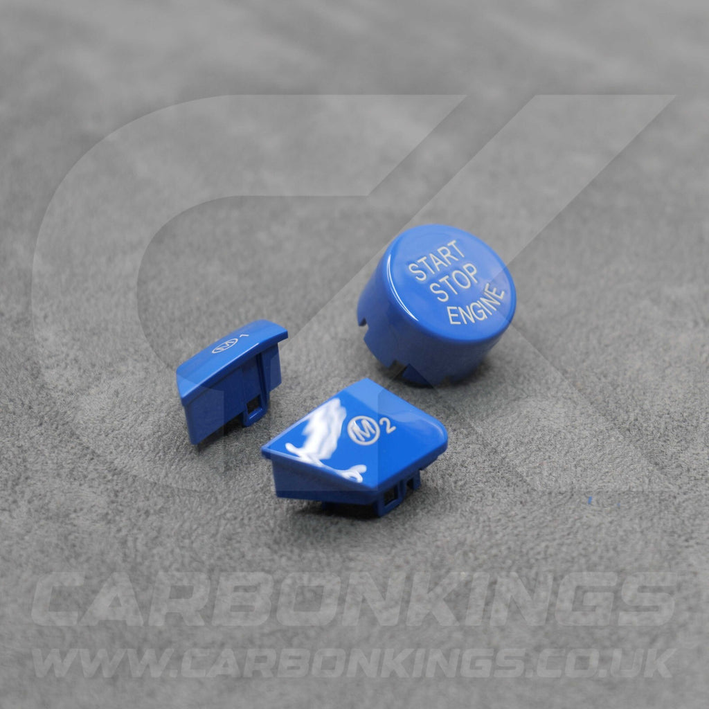 BMW Blue M1 M2 & Start Engine Button Set for M2 M3 M4 F80 F82 F83 F87 M5 M6 F10