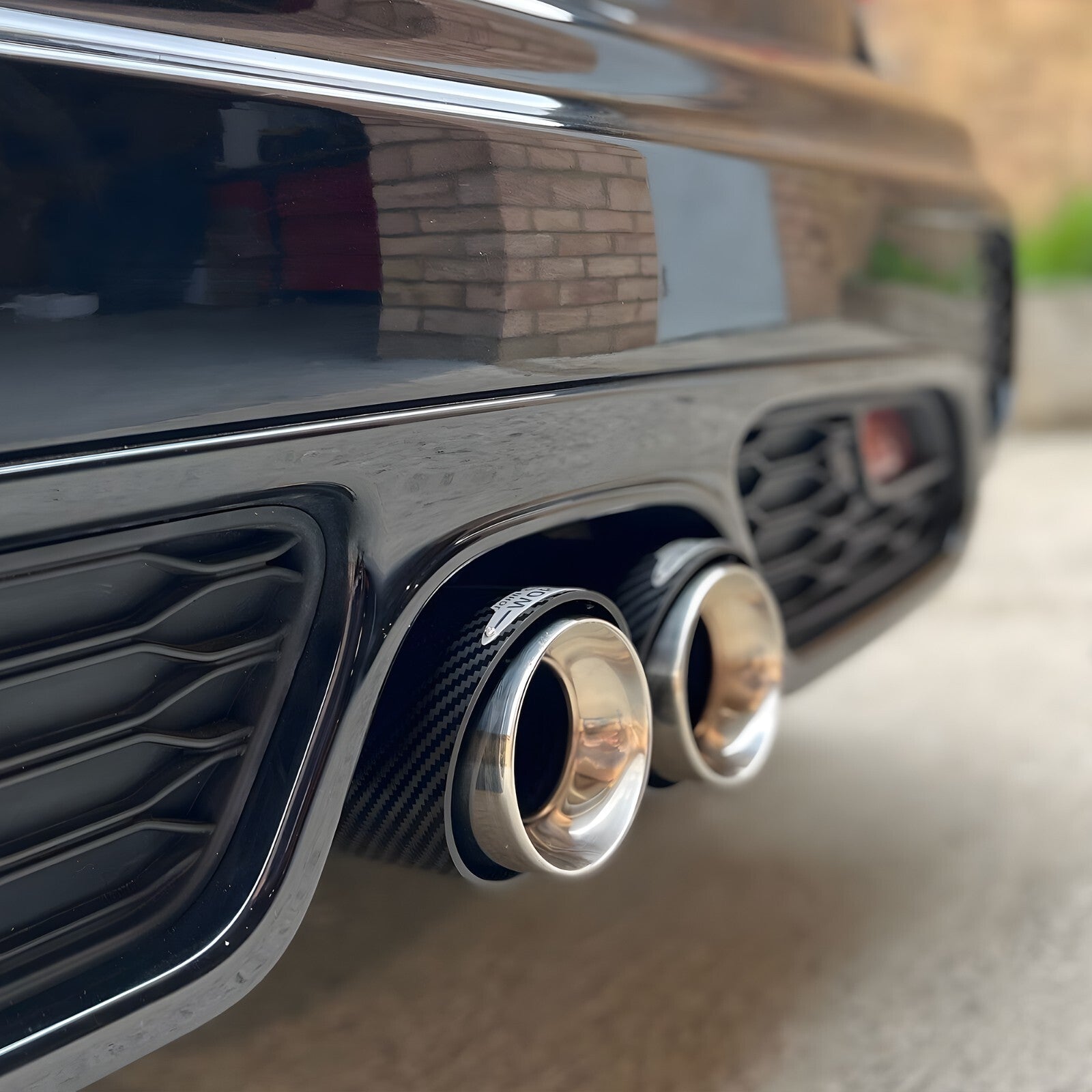 85mm Mini JCW Satin Carbon Fibre Exhaust Tips F55 F56 F57 F60 R55 R59 Cooper S D