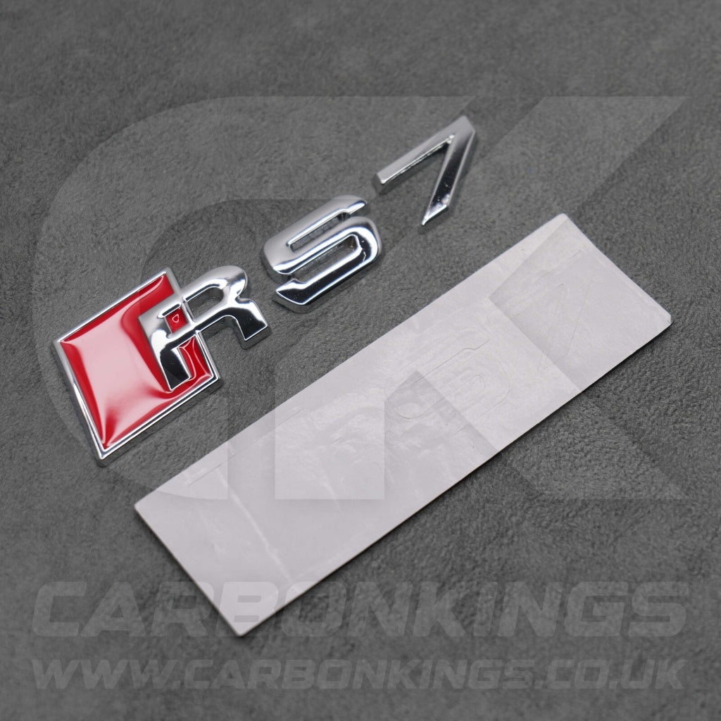 Audi RS7 Silver Chrome Boot Rear Badge Letters Logo Emblem S 4G8 4K8