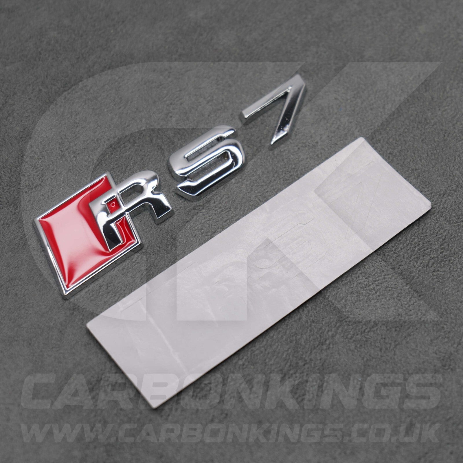 Audi RS7 Silver Chrome Boot Rear Badge Letters Logo Emblem S 4G8 4K8