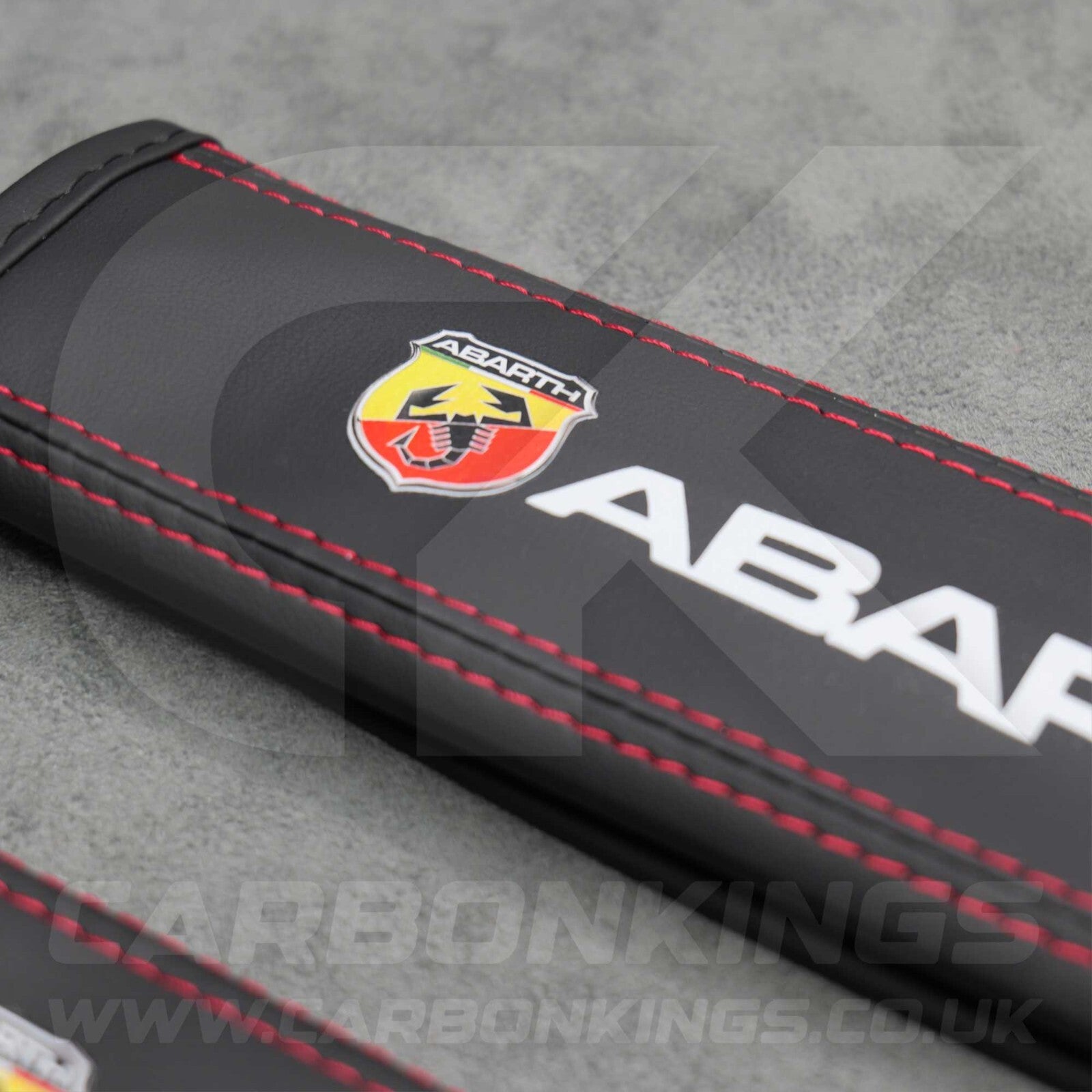 Fiat Abarth Luxury Leather Seatbelt Shoulder Cover Pad Protector for 124 500 595