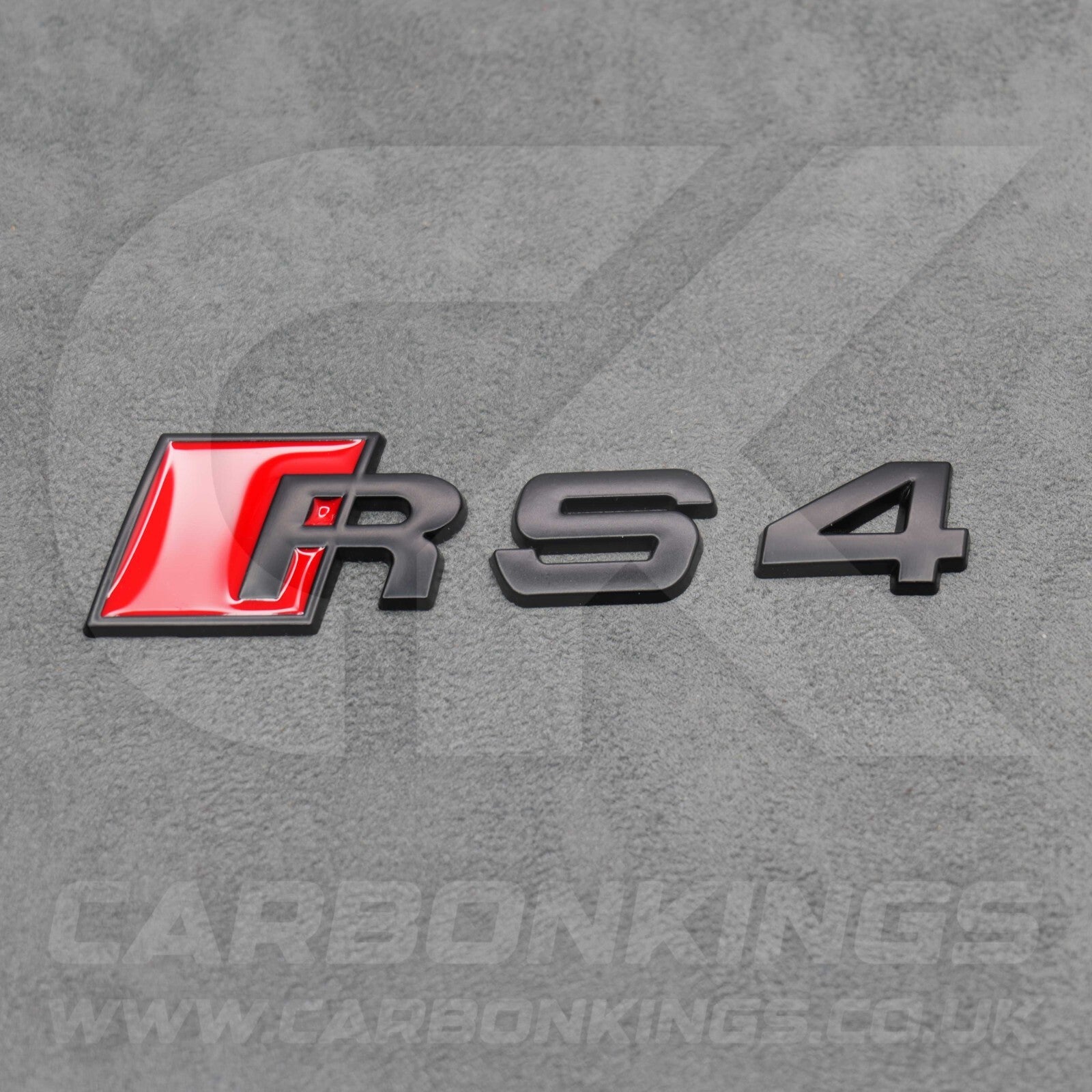 Audi RS4 Matte Black Boot Rear Badge Letters Logo Emblem S 4A 8D 8E 8H 8W