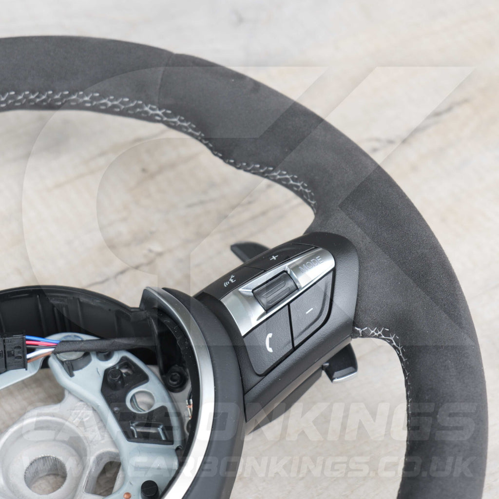 BMW Alcantara M Sport White Steering Wheel 1 2 3 4 X1 X3 X4 X5 X6 M2 M3 M4 F80 +