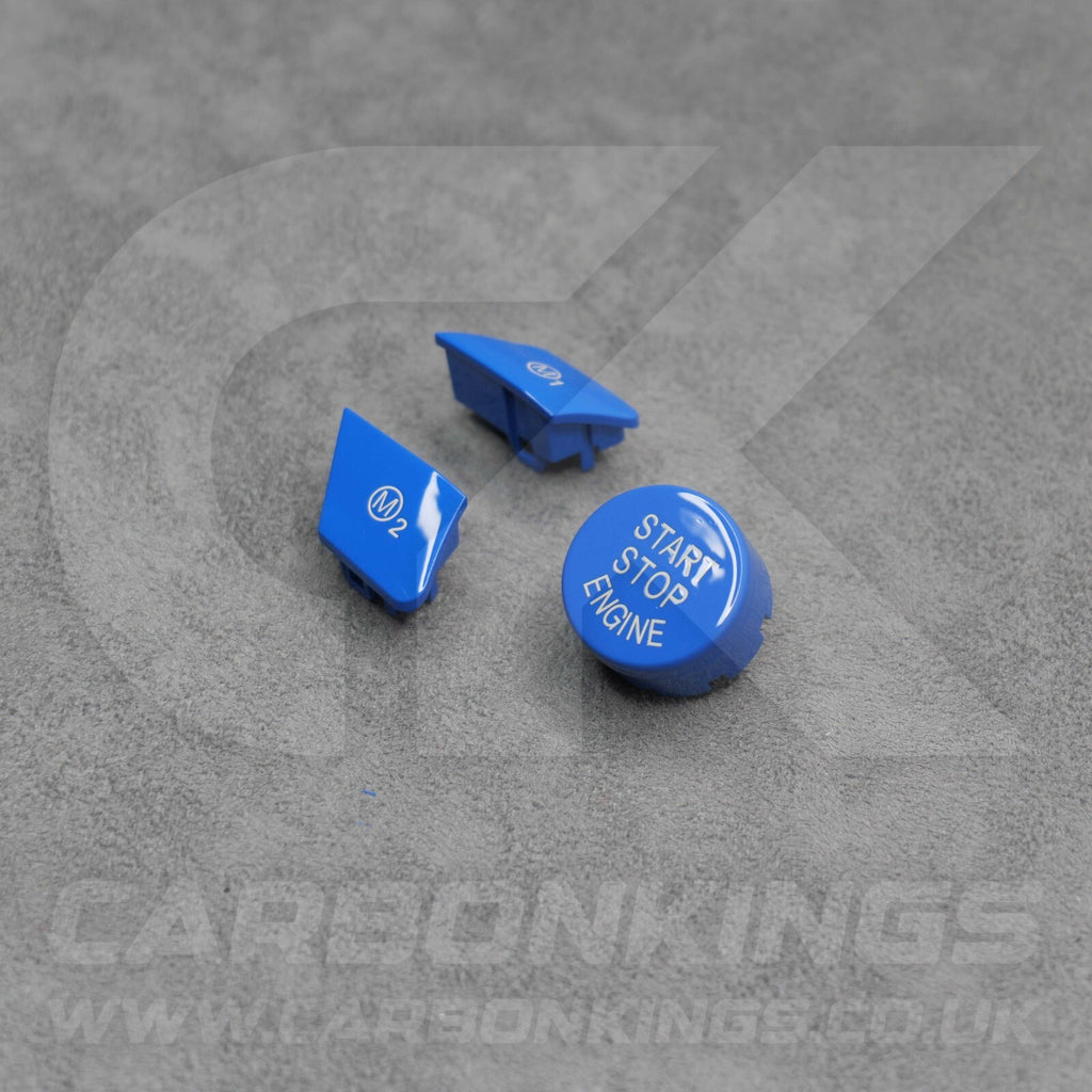 BMW Blue M1 M2 & Start Engine Button Set for M2 M3 M4 F80 F82 F83 F87 M5 M6 F10