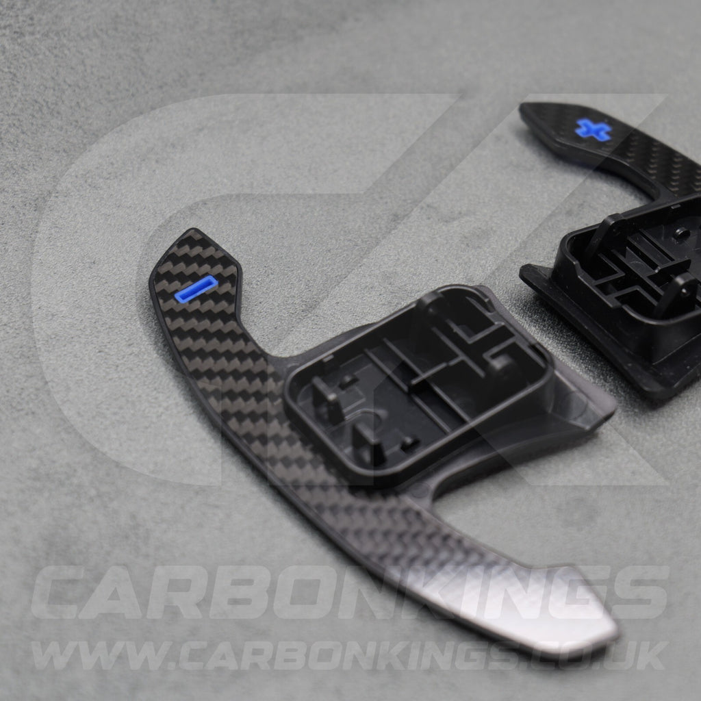 Toyota GR Supra Carbon Fibre & Blue Gear Shifter Paddles J29/DB A90/A9 - 2019 +
