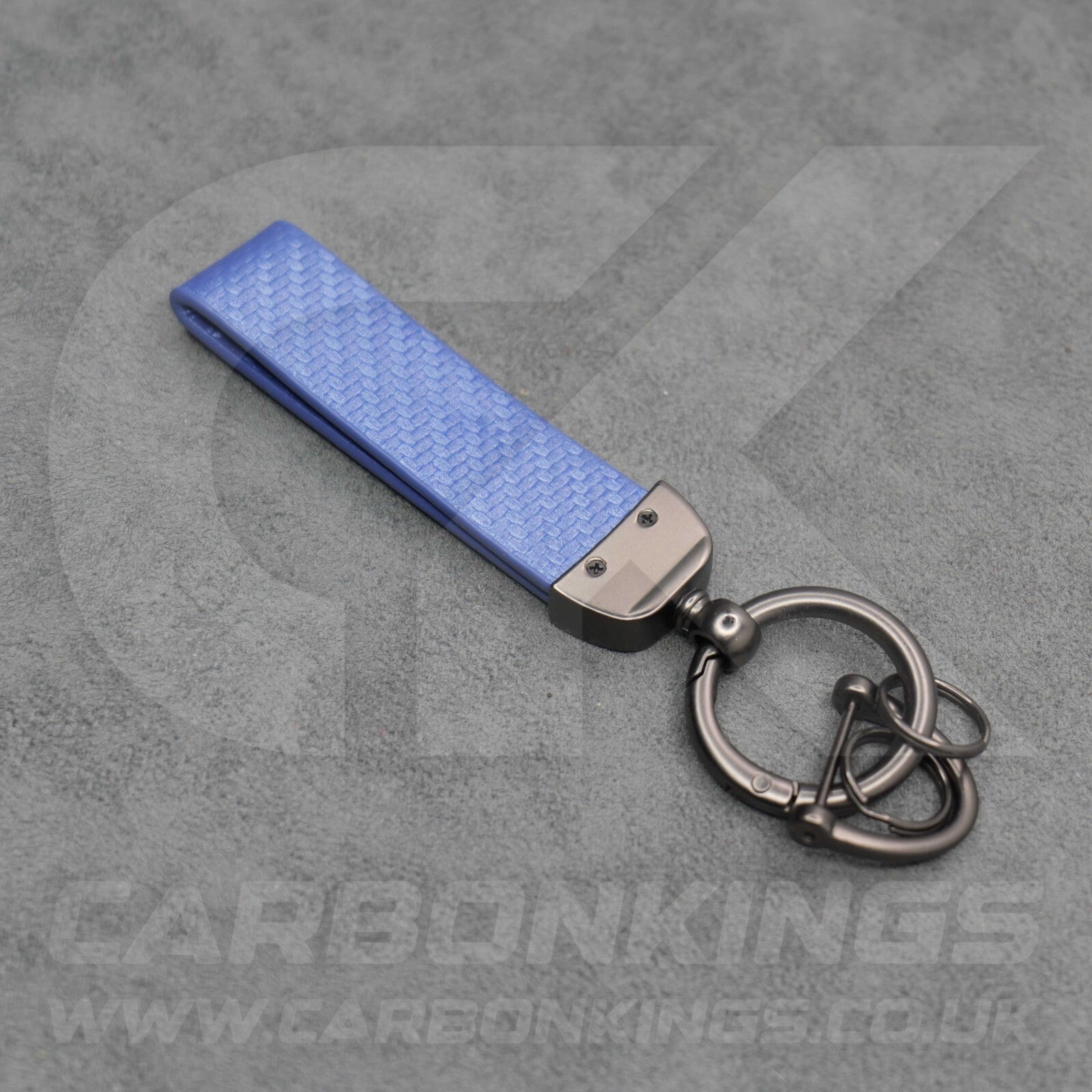 Audi S Line Blue Carbon Fibre Key Ring Chain A1 A3 A4 A5 A6 A7 Q3 Q4 Q5 Q6 Q7 Q8
