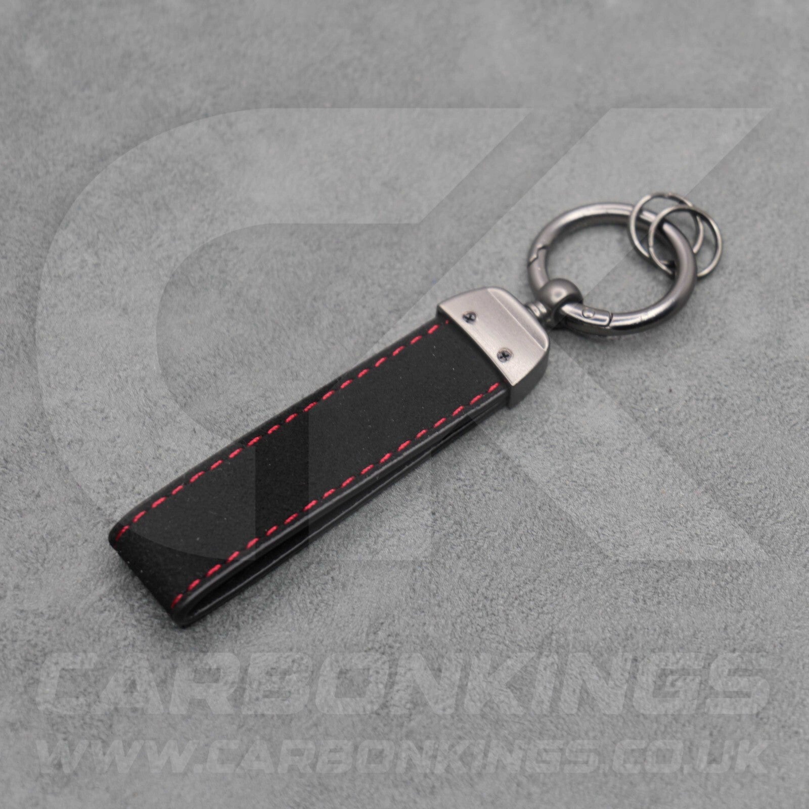 Mercedes AMG Black Suede Key Ring Chain Alcantara Stitched C63 C43 A45 E63 A35 +