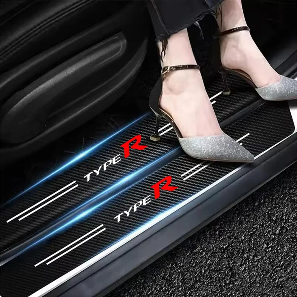 Honda Civic Type R Carbon Fibre Anti Scratch 4 Door Sill Protectors Integra