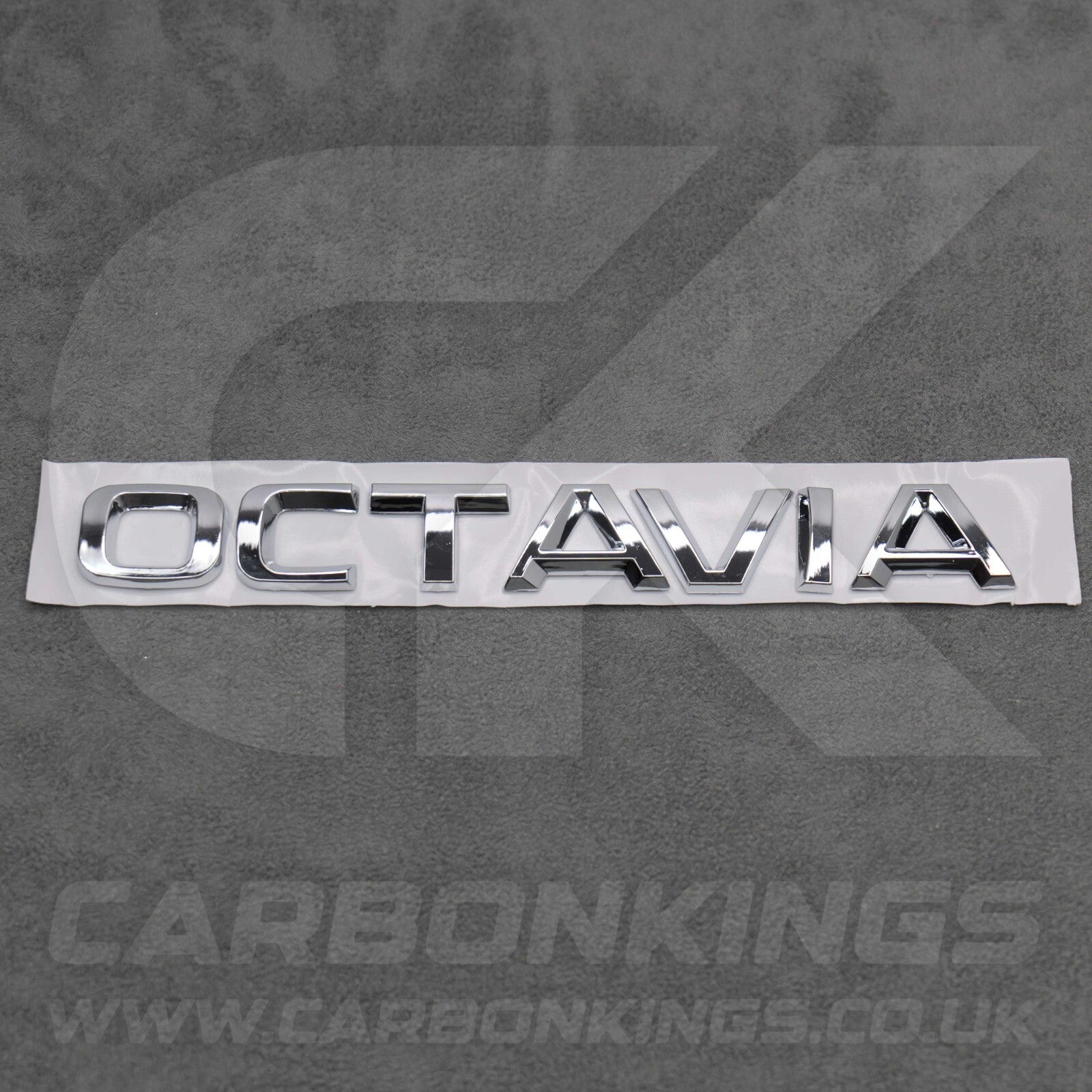Skoda Octavia Chrome Silver Rear Boot Badge Emblem Letters Pre Applied Adhesive