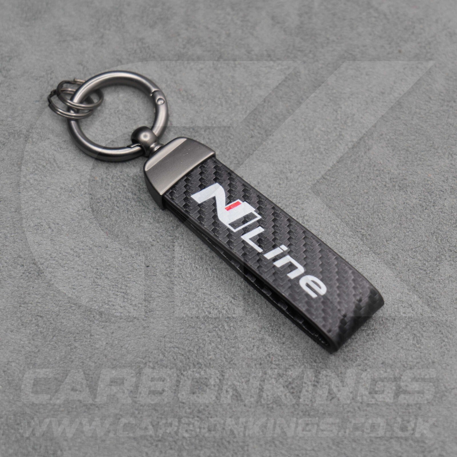 Hyundai N Line Carbon Fibre Premium Car Key Chain Ioniq 5 6 9 Kona i10 i20 i30