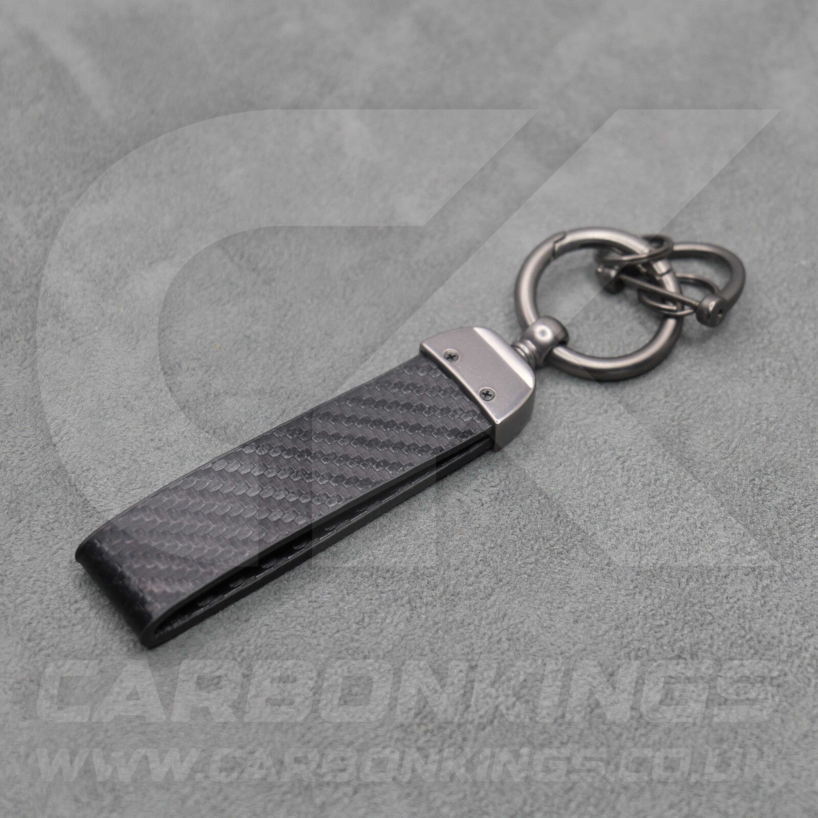 Tesla Carbon Fibre Style Key Ring Chain Model S 3 X Y Premium Durable
