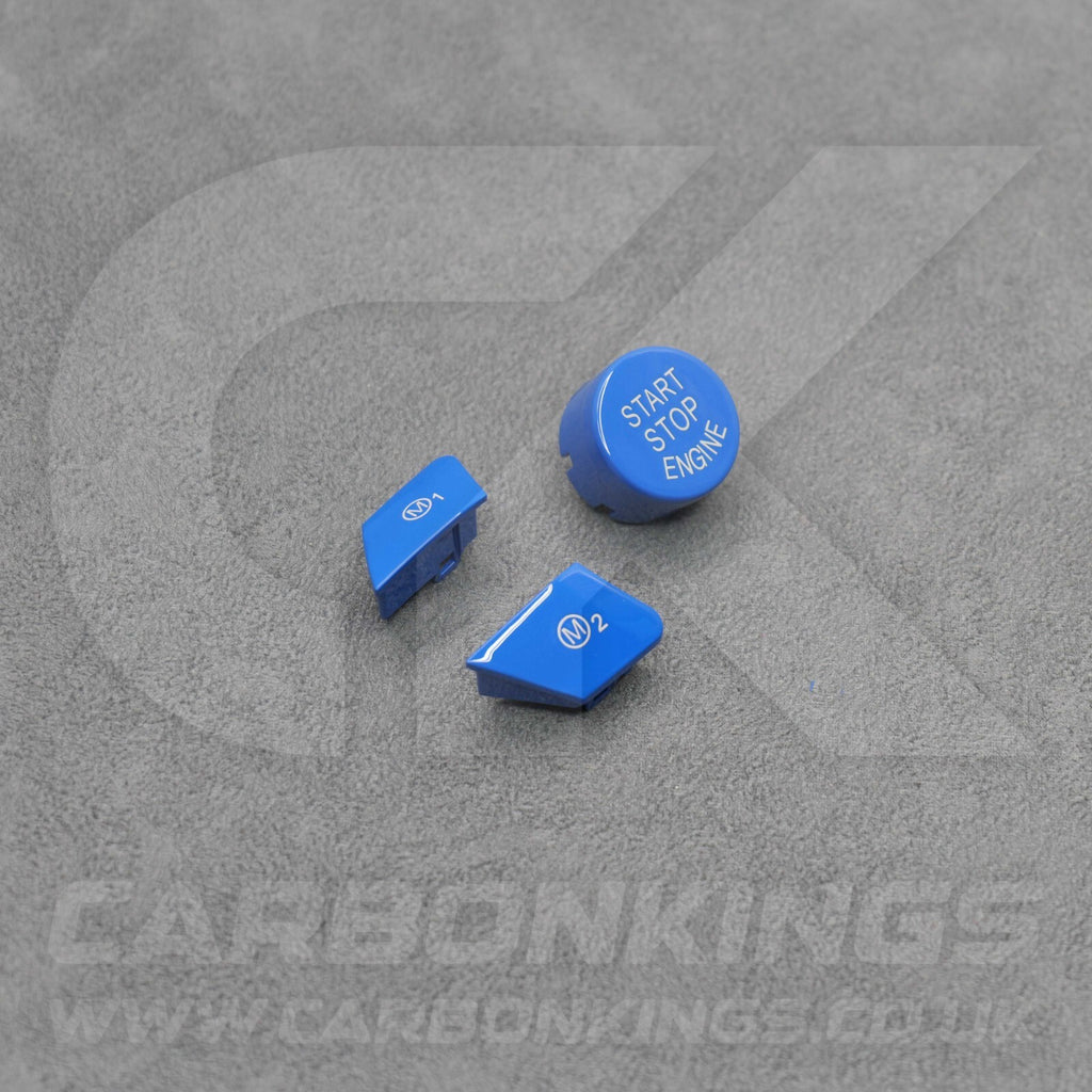 BMW Blue M1 M2 & Start Engine Button Set for M2 M3 M4 F80 F82 F83 F87 M5 M6 F10