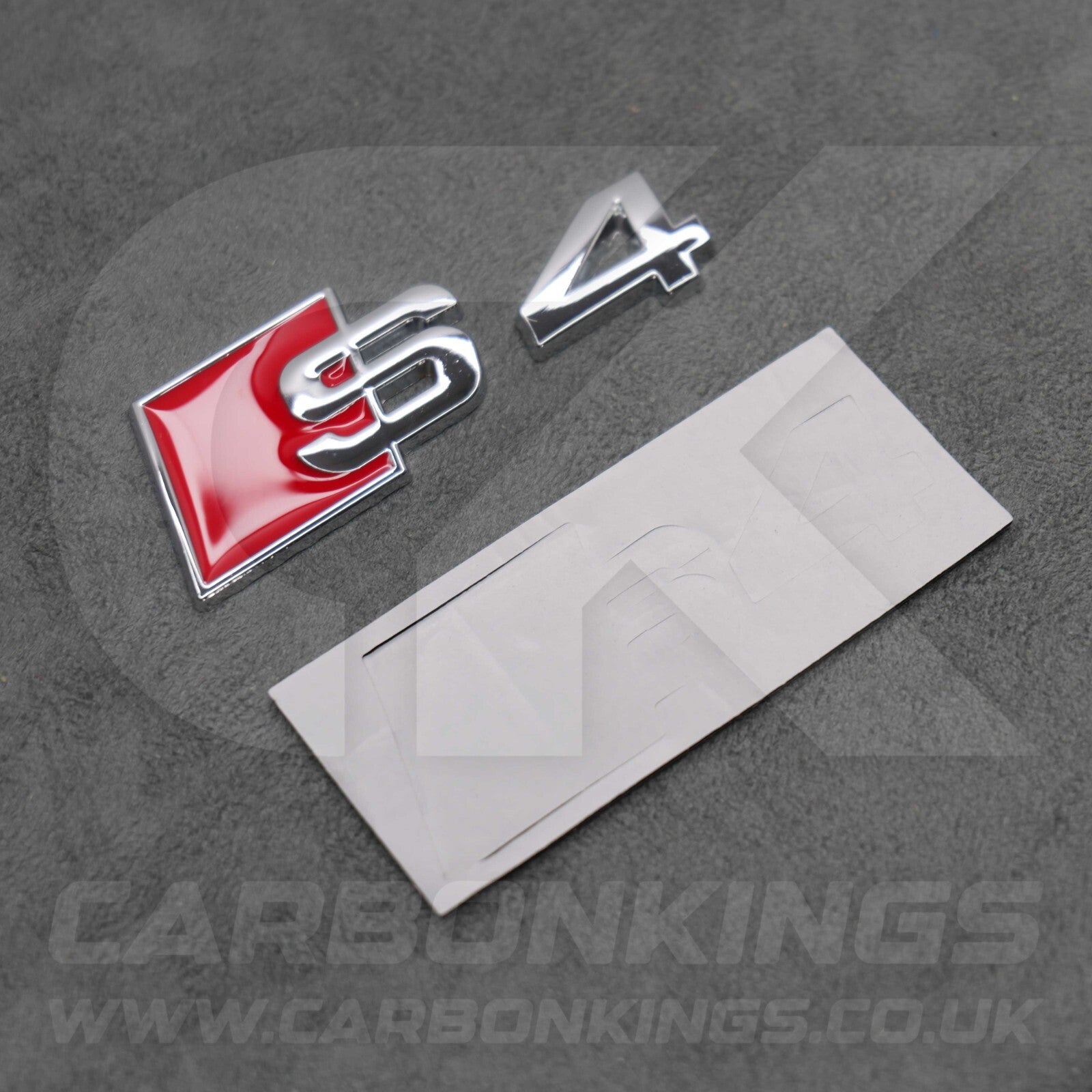 Audi S4 Silver Chrome Boot Rear Badge Letters Logo Emblem S 4A 8D 8E 8H 8W
