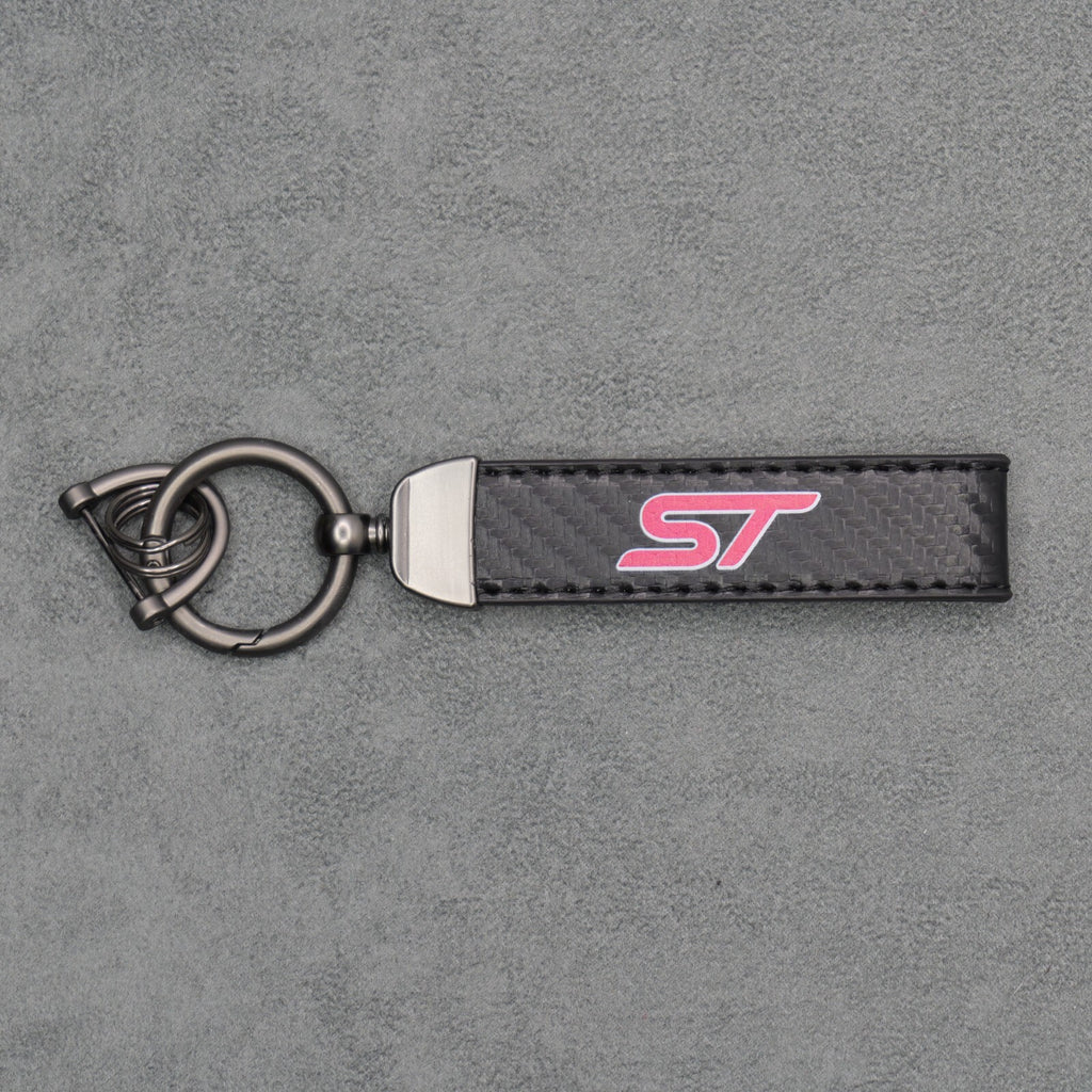 Ford ST Carbon Fibre Car Key Ring Chain Focus Fiesta Puma Premium & Durable
