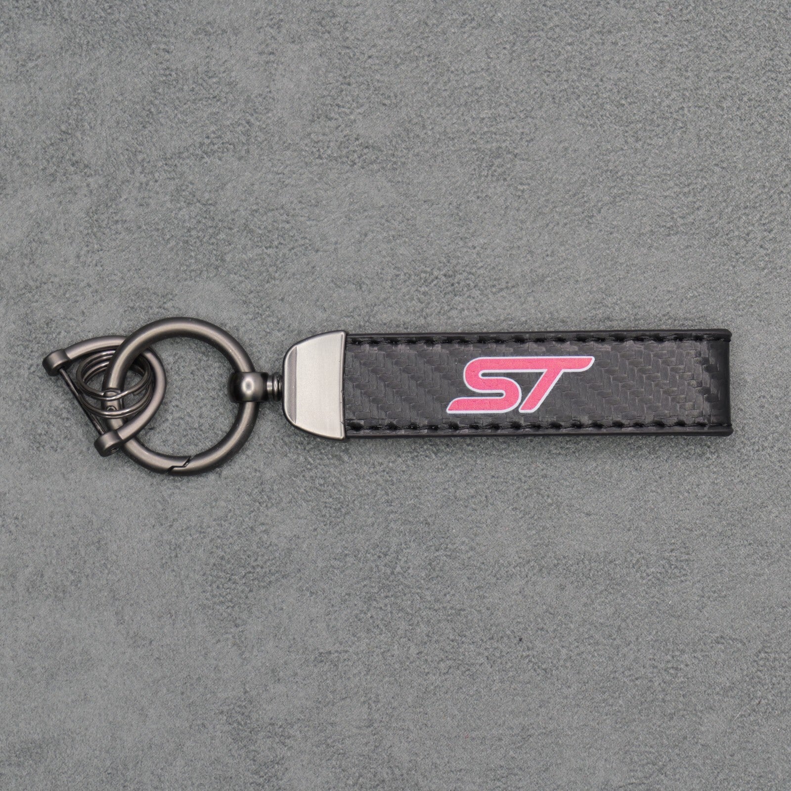Ford ST Carbon Fibre Car Key Ring Chain Focus Fiesta Puma Premium & Durable