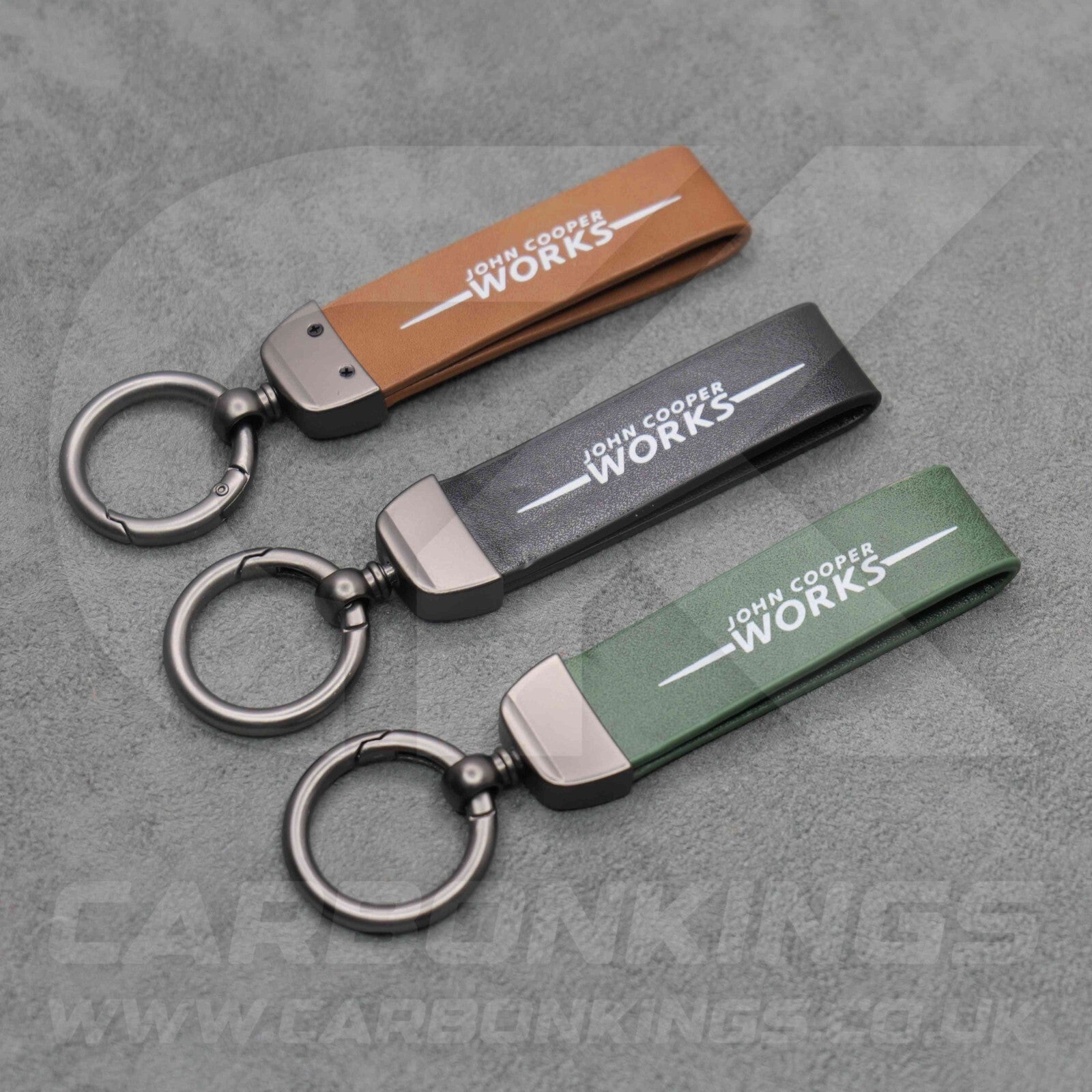 Mini JCW Leather Key Ring Chain John Cooper Works Premium Durable Cooper Clubman