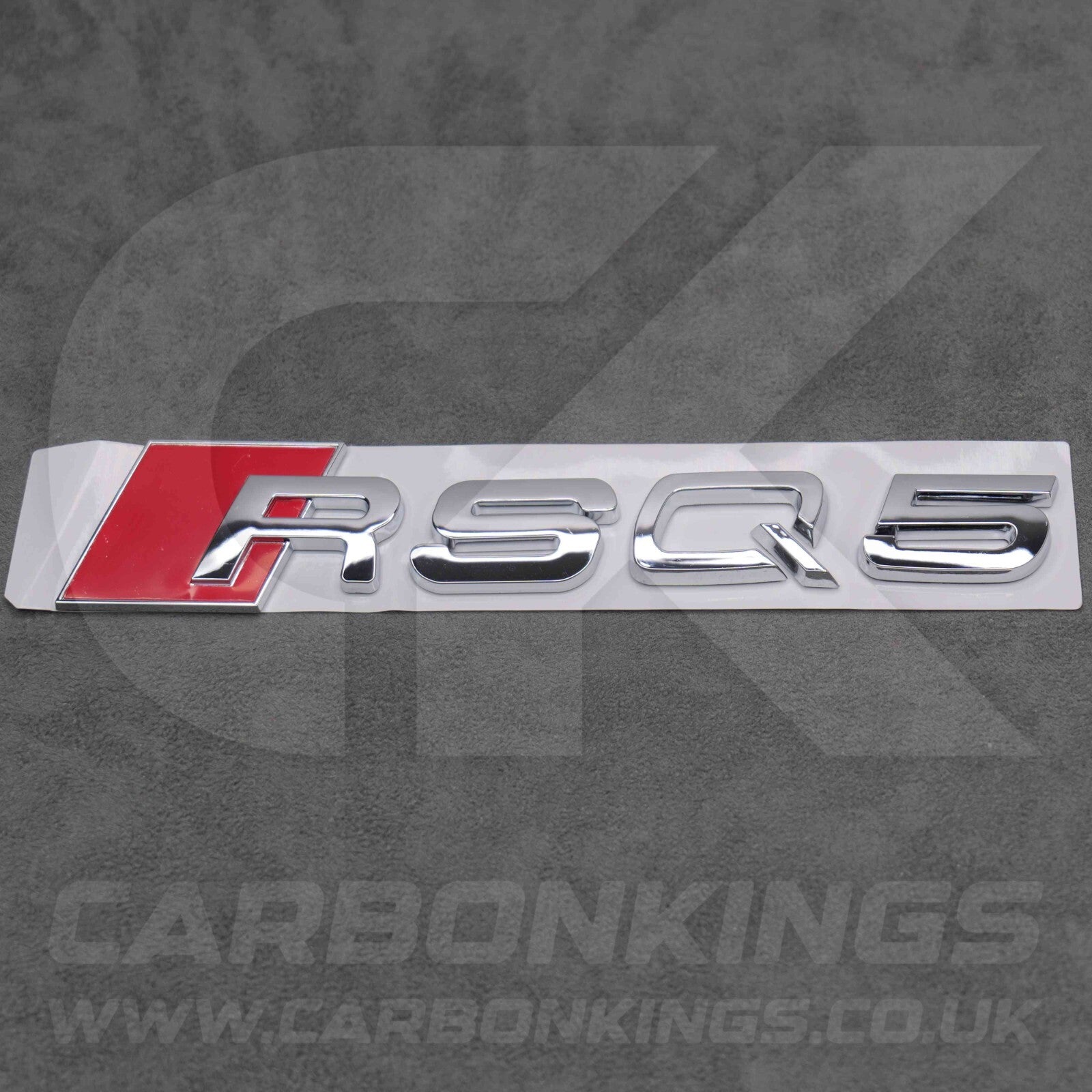 122 x 31mm Audi RSQ5 Chrome / Silver Boot Rear Badge Letters Emblem S 8R FY 80A
