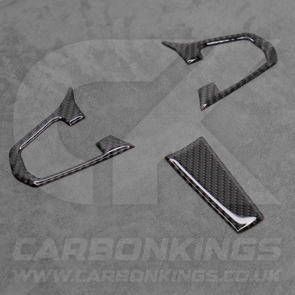 Carbon Fibre Style Steering Wheel Trims for BMW 5 Series G30 G31 G01 G38 X3