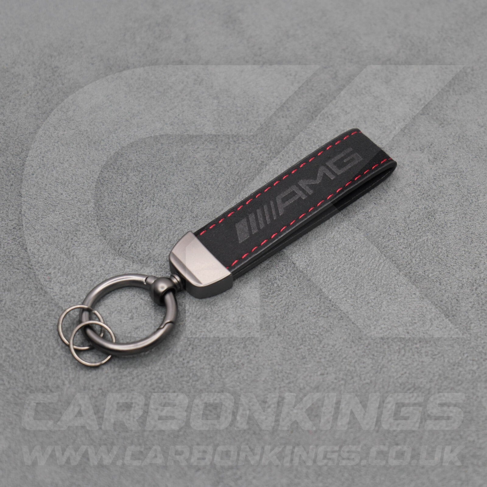 Mercedes AMG Suede Key Ring Chain Alcantara Stitched Premium C63 C43 A45 E63 A35