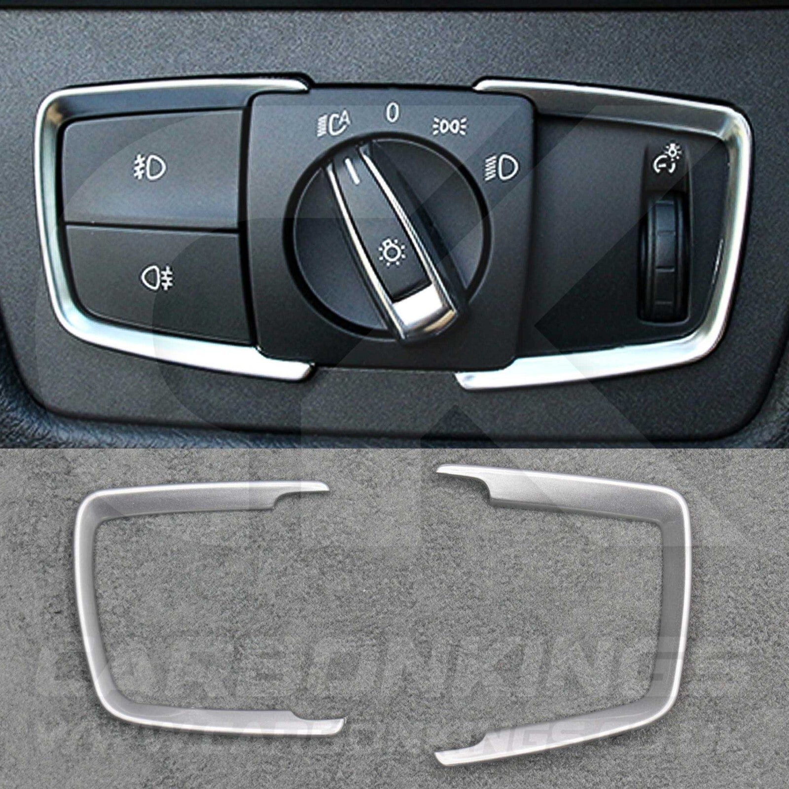 BMW Silver Headlight Switch Trims M3 F80 F82 M4 F87 F30 M2 i3 1 2 3 4 5 Series