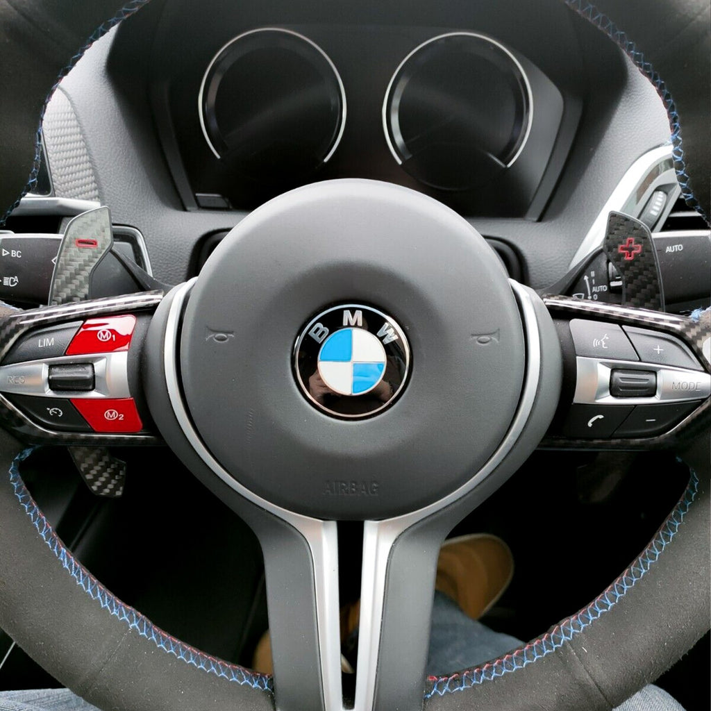 BMW Genuine Forged Carbon Fibre & Blue Gear Shifter Paddles F80 M3 F82 M4 M2 F30