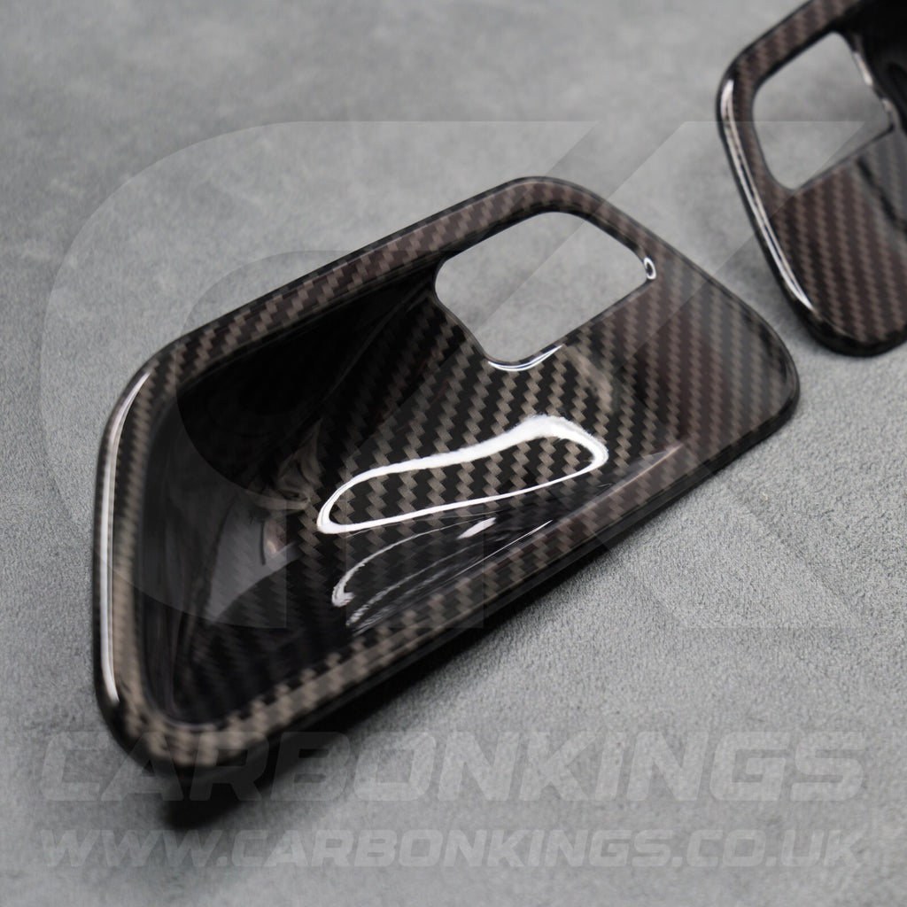 Carbon Fibre Style Interior Door Handle Trims BMW F80 M3 F82 M4 F83 F30 F32 3 4