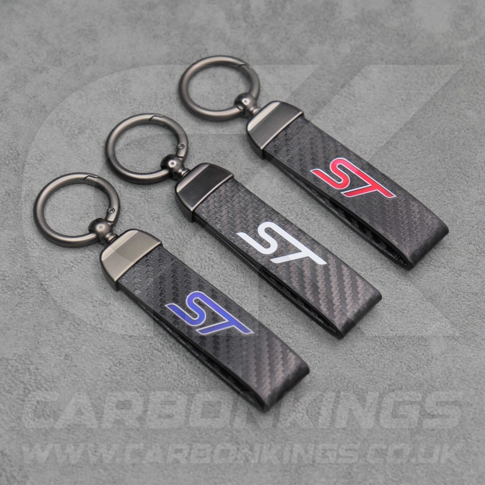 Ford ST Logo Carbon Fibre Car Key Ring Chain Focus Fiesta Puma Premium & Durable