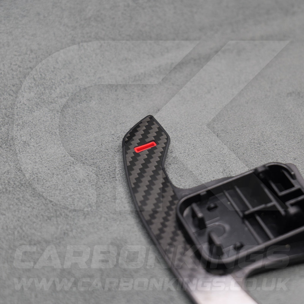 BMW Genuine Carbon Fibre & Red Gear Shifter Paddles F22 F23 F45 F46 F30 G20 G30