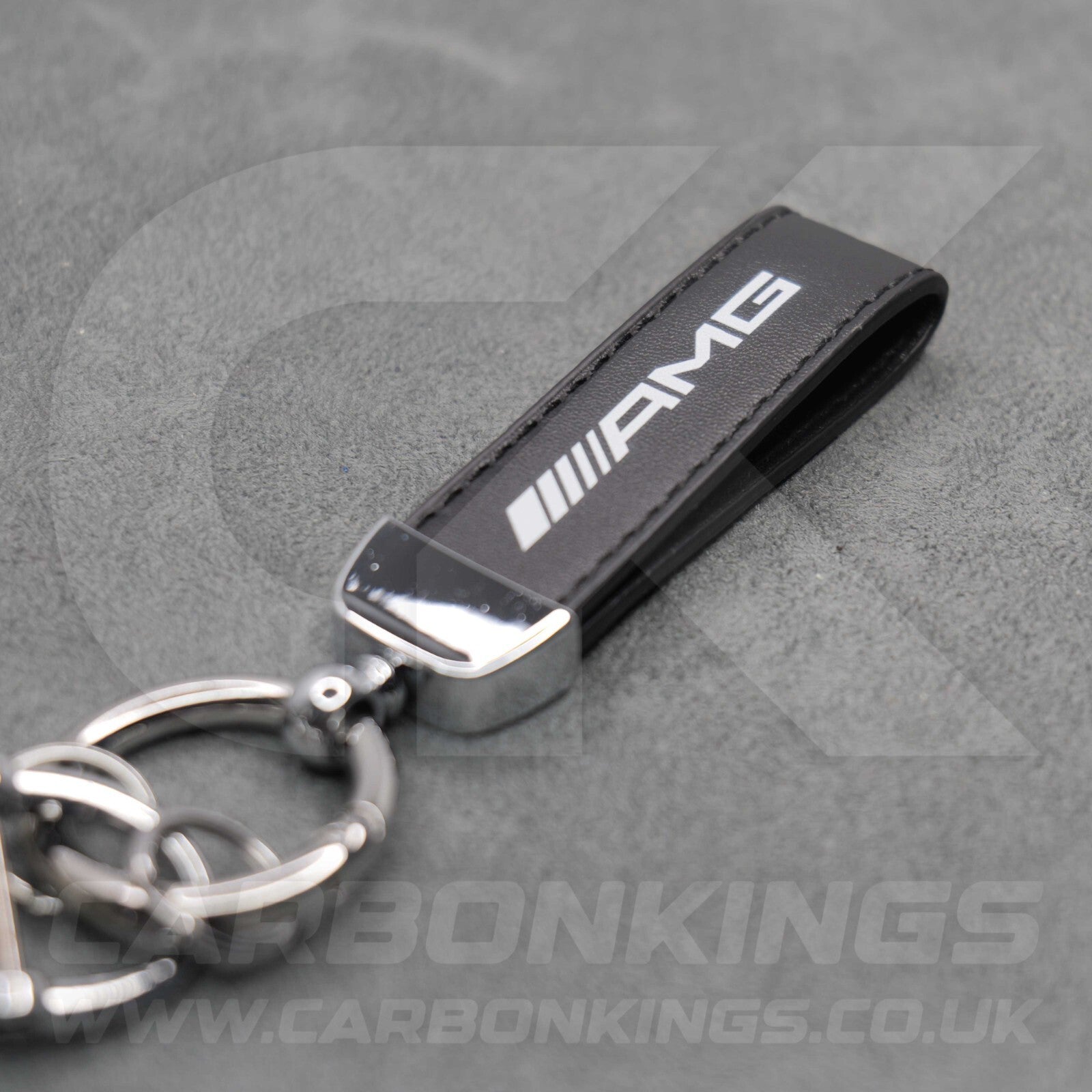 Mercedes AMG Black Leather Key Ring C63 C43 A45 E43 E63 A35 A C E S CLA G Class