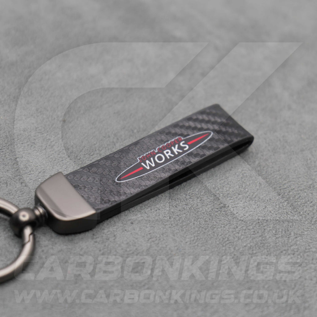 Mini JCW Carbon Fibre Key Ring Chain John Cooper Works Premium & Durable