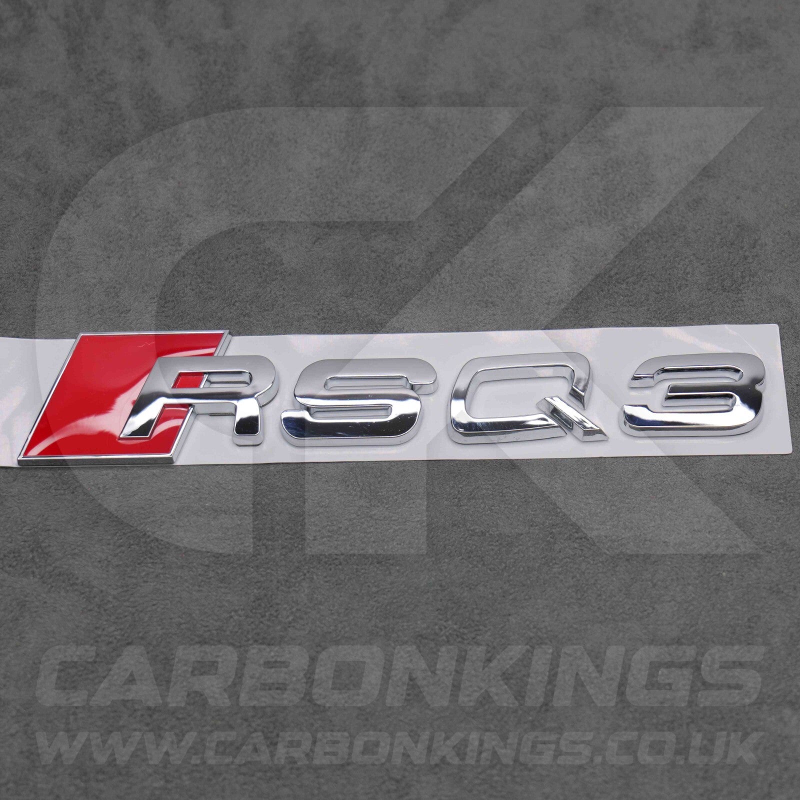 148 x 37mm Audi RSQ3 Chrome / Silver Boot Rear Badge Letters Logo Emblem S 8U F3