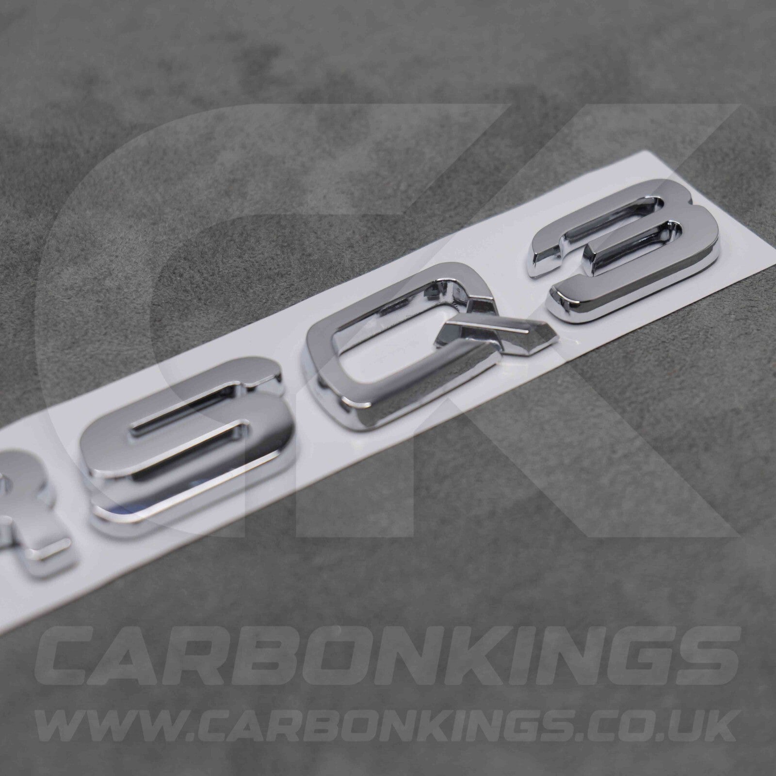 122 x 31mm Audi RSQ3 Chrome / Silver Boot Rear Badge Letters Logo Emblem S 8U F3