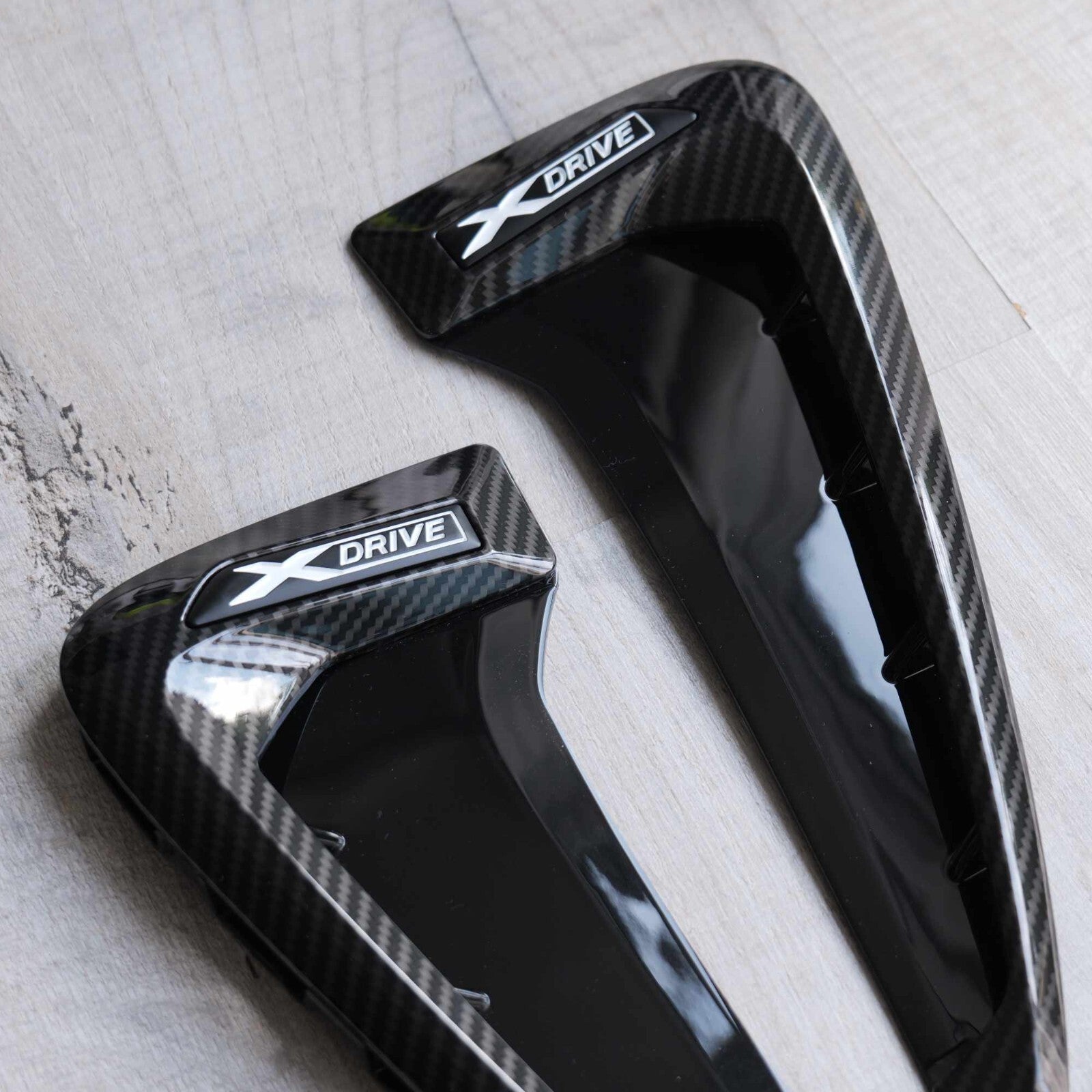 BMW X Drive Carbon Fibre Style Side Fender Vent Trims for X5 F15 SUV 2013 - 2018