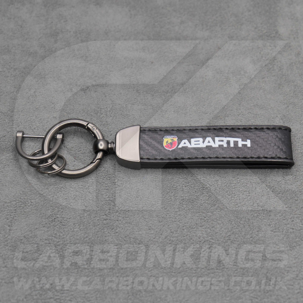 Fiat Abarth Carbon Fibre Key Ring Chain Premium & Durable 500 595 695 Punto
