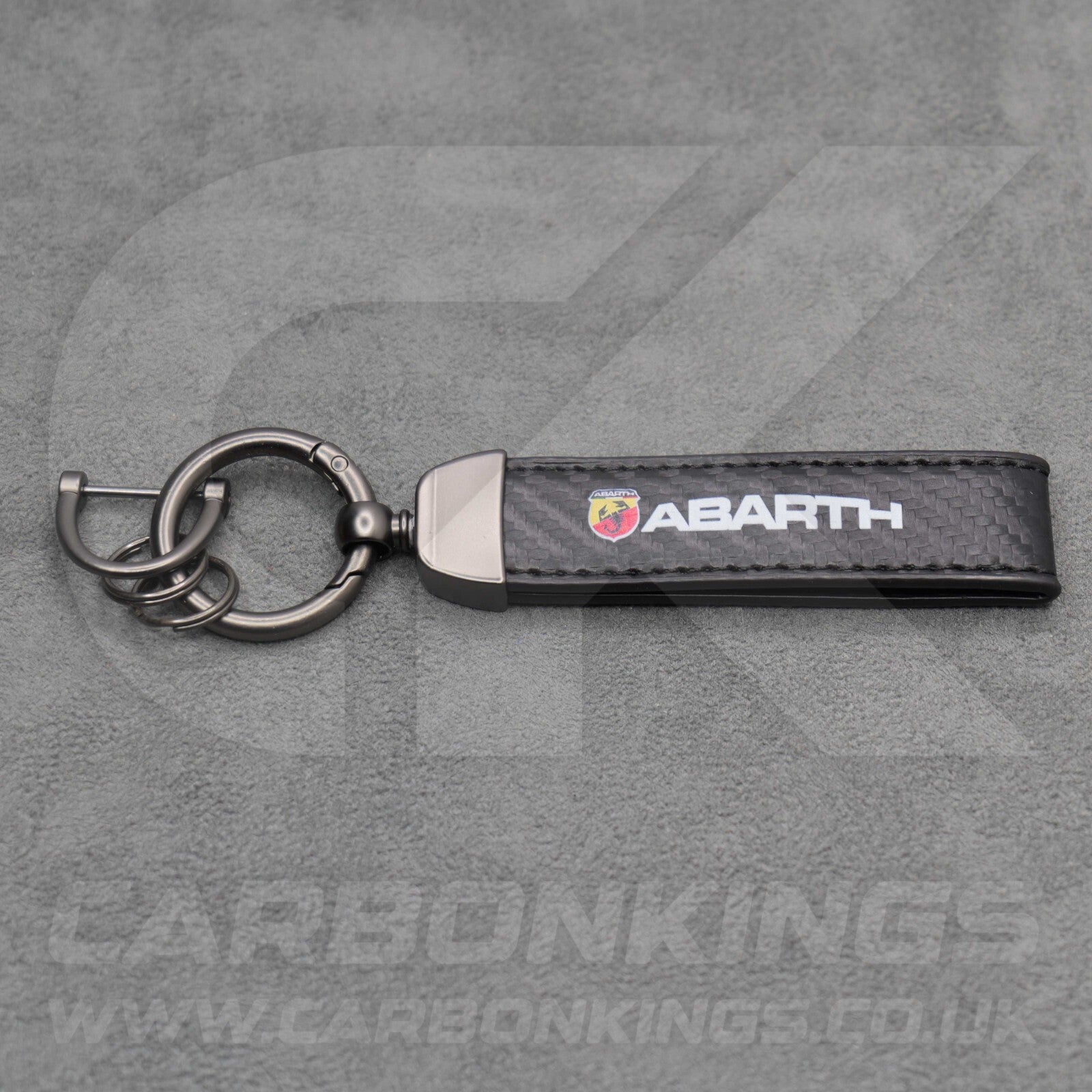 Fiat Abarth Carbon Fibre Key Ring Chain Premium & Durable 500 595 695 Punto